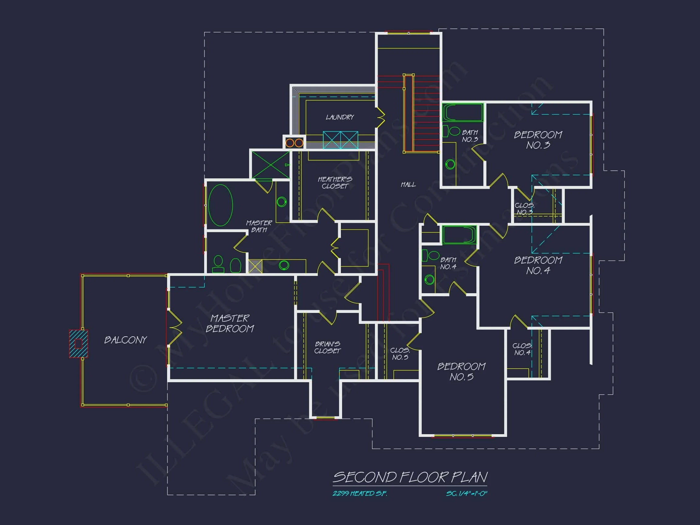 16-1746 HOUSE PLAN - Luxurious House Plan with 5 Bedrooms, CAD Designs, and Modern Features 8 Luxurious house Plan with 5 Bedrooms, CAD Designs, and Modern Features
