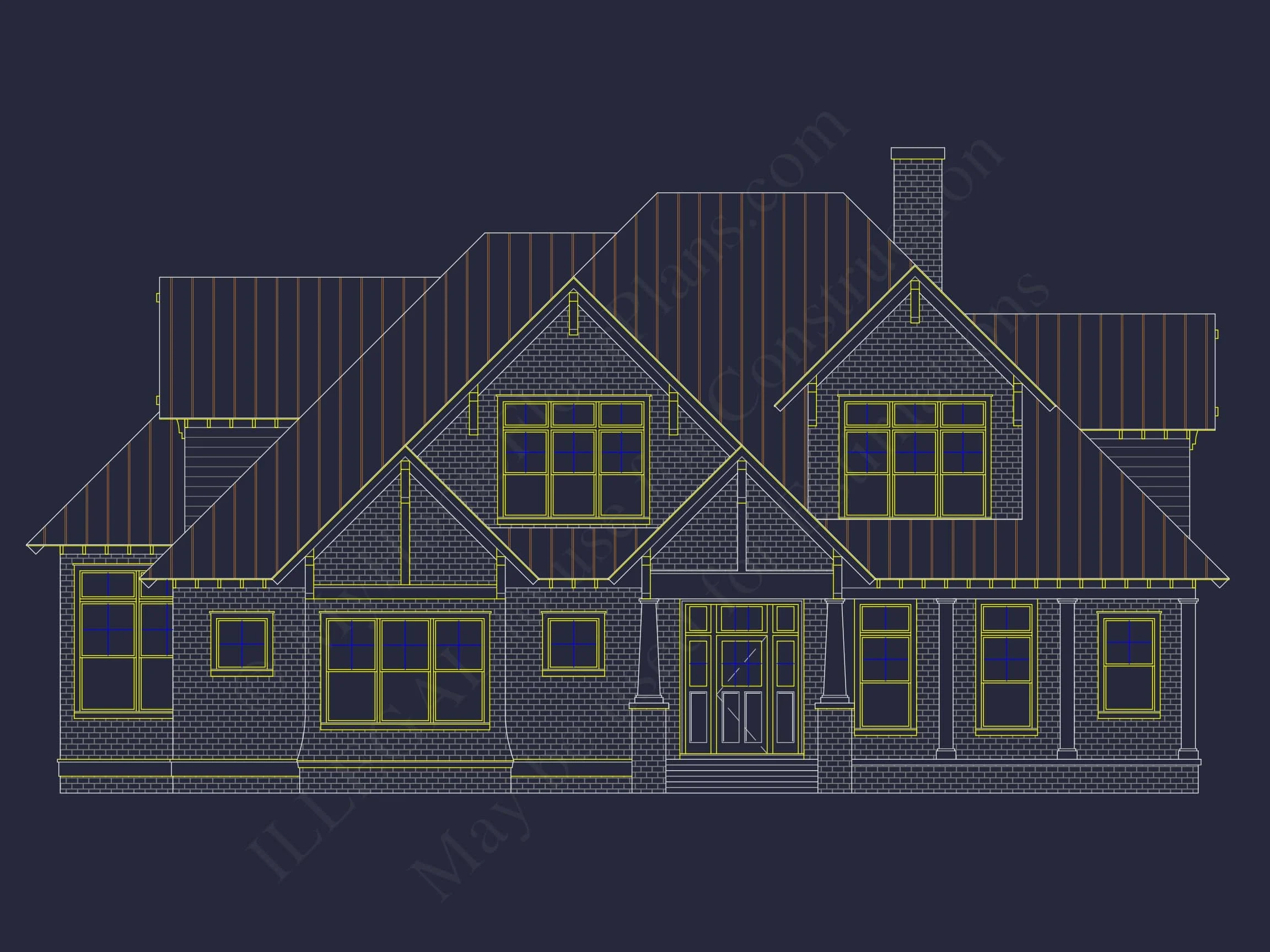 16-1746 HOUSE PLAN - Luxurious House Plan with 5 Bedrooms, CAD Designs, and Modern Features 2 Luxurious house Plan with 5 Bedrooms, CAD Designs, and Modern Features