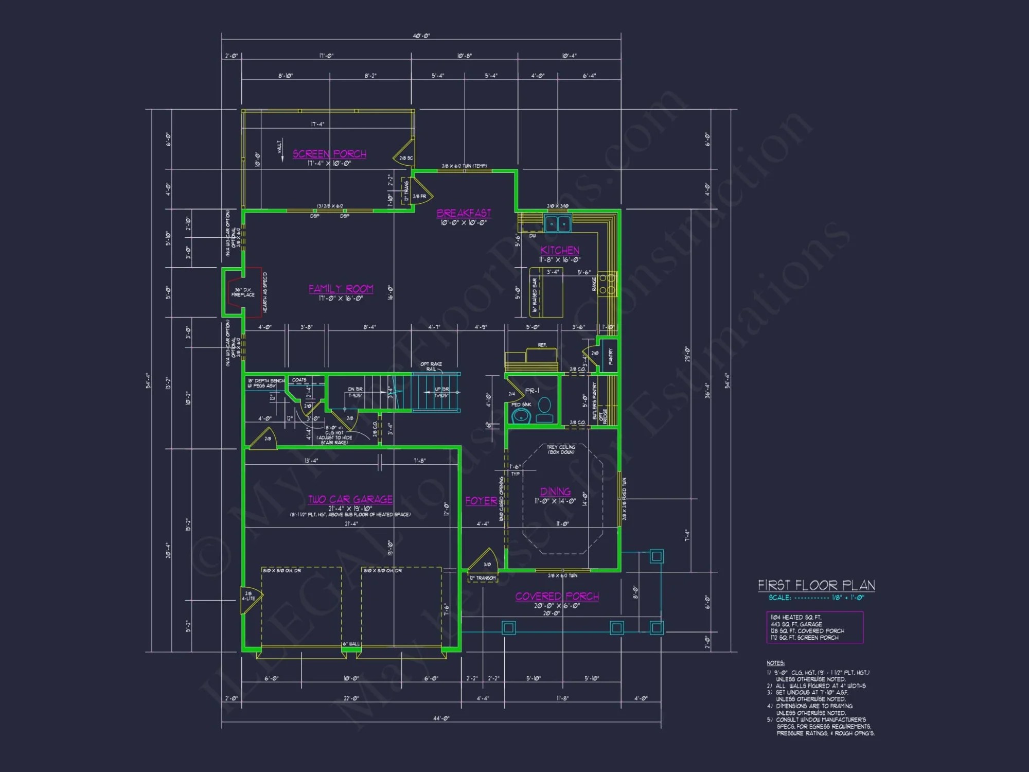 Beautiful Craftsman house Plan with Detailed CAD Designs