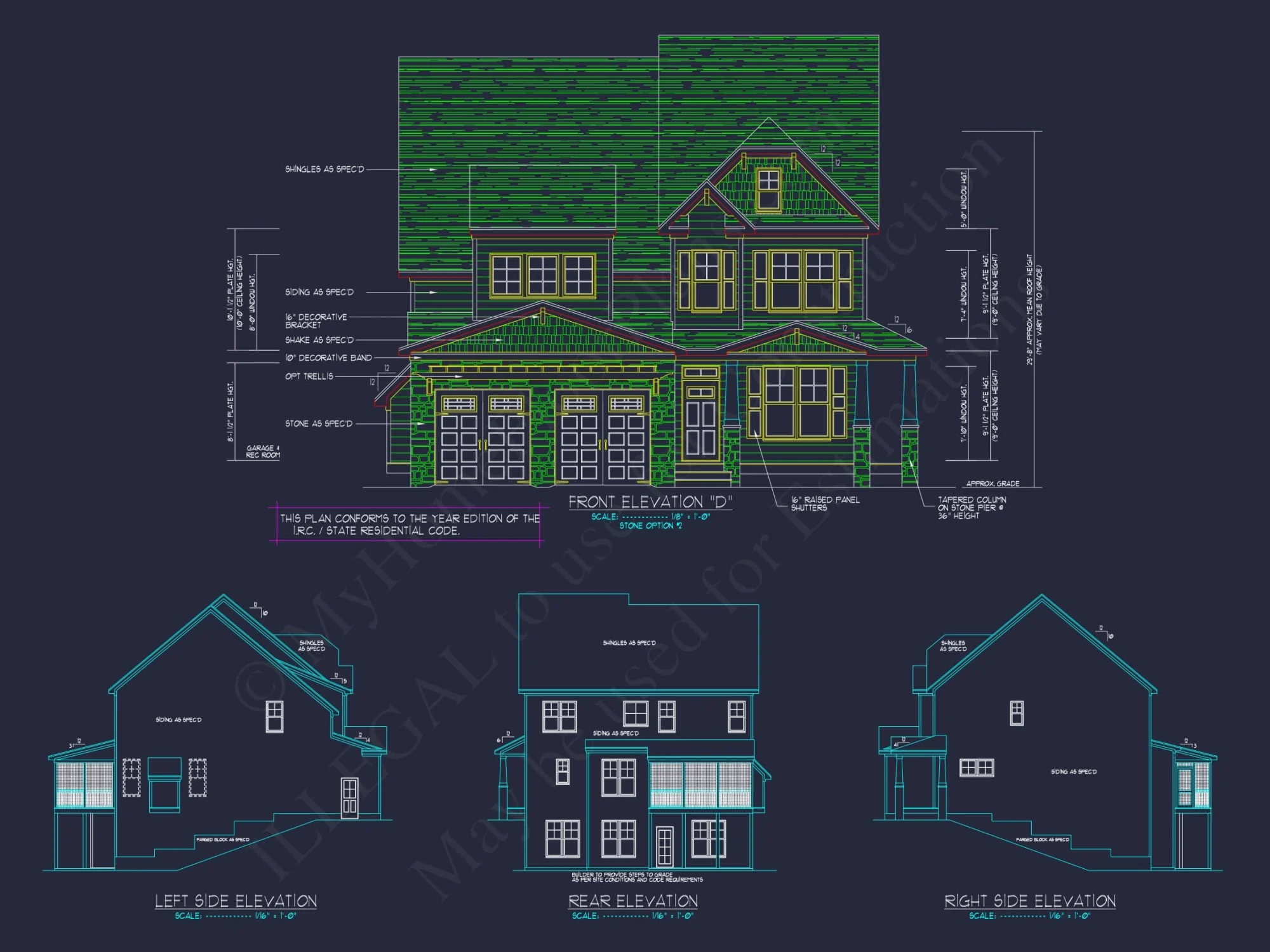 Beautiful Craftsman house Plan with Detailed CAD Designs