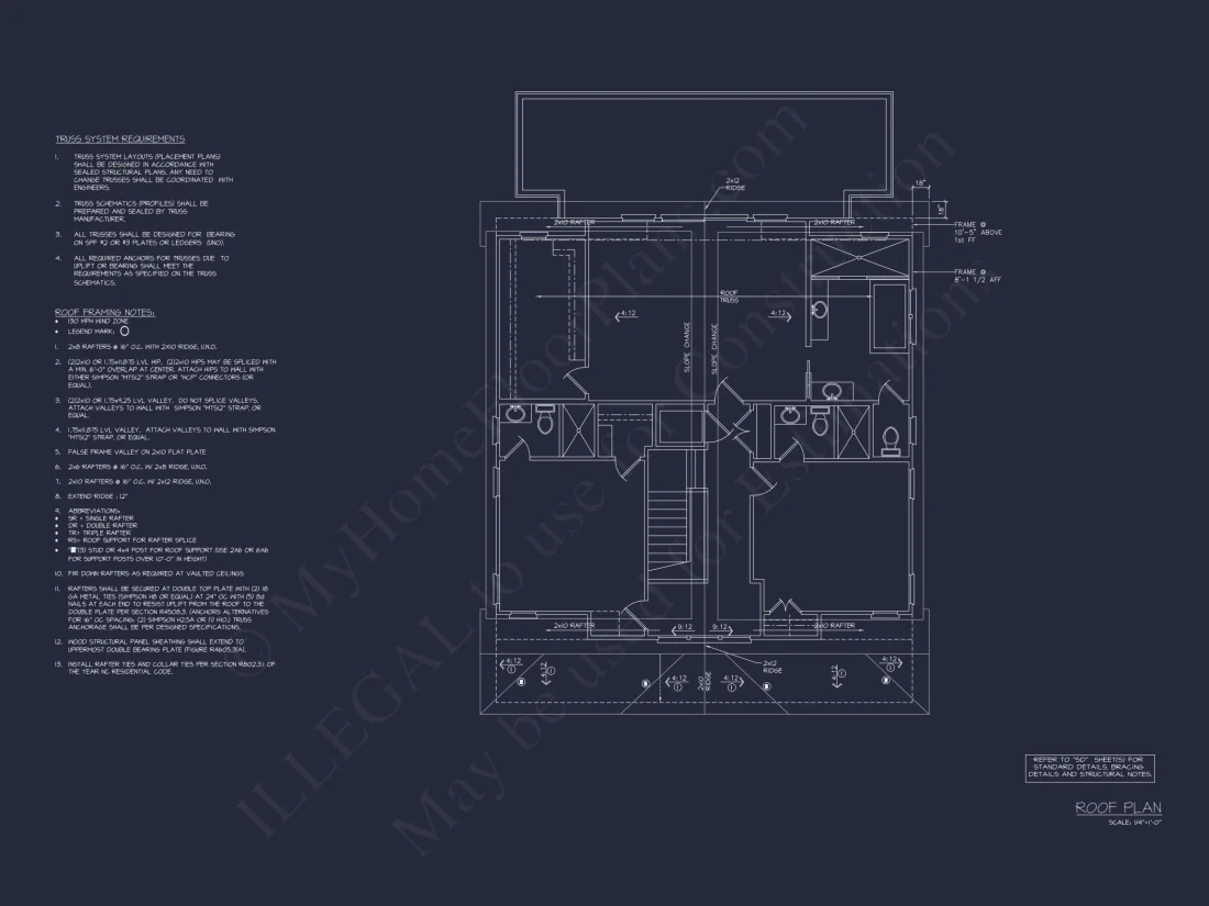 Modern Beach house Floor Plan with CAD Blueprint Designs