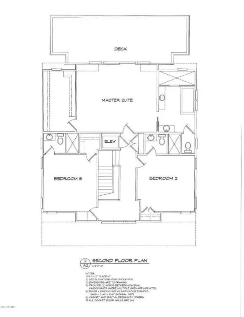 Modern Beach house Floor Plan with CAD Blueprint Designs
