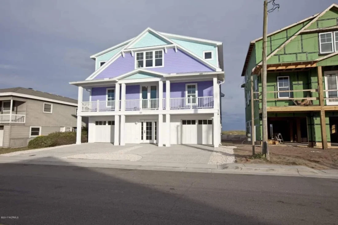 Modern Beach house Floor Plan with CAD Blueprint Designs