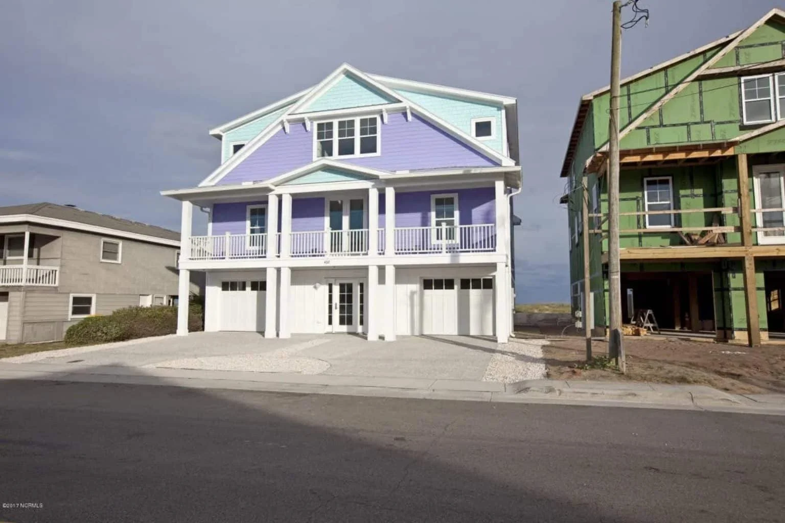 Modern Beach house Floor Plan with CAD Blueprint Designs