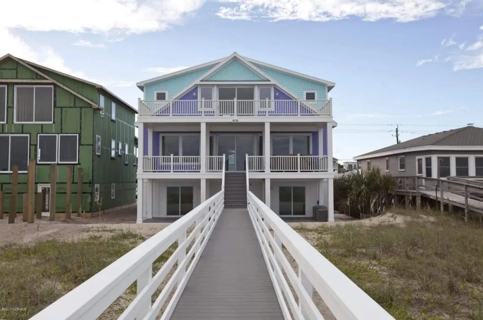 Modern Beach house Floor Plan with CAD Blueprint Designs