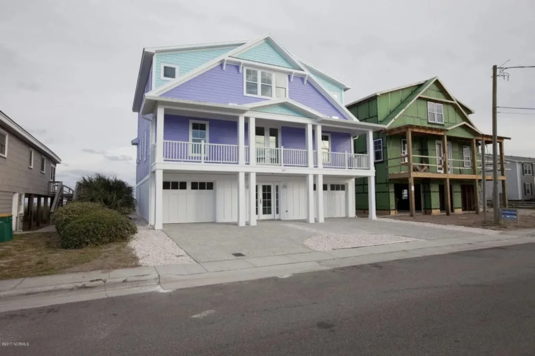 Modern Beach house Floor Plan with CAD Blueprint Designs