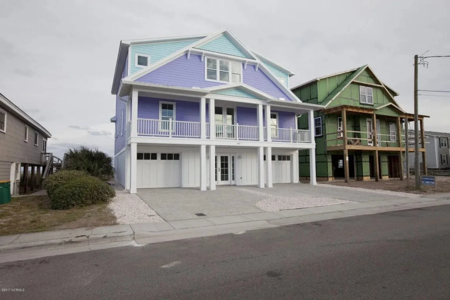 Modern Beach house Floor Plan with CAD Blueprint Designs