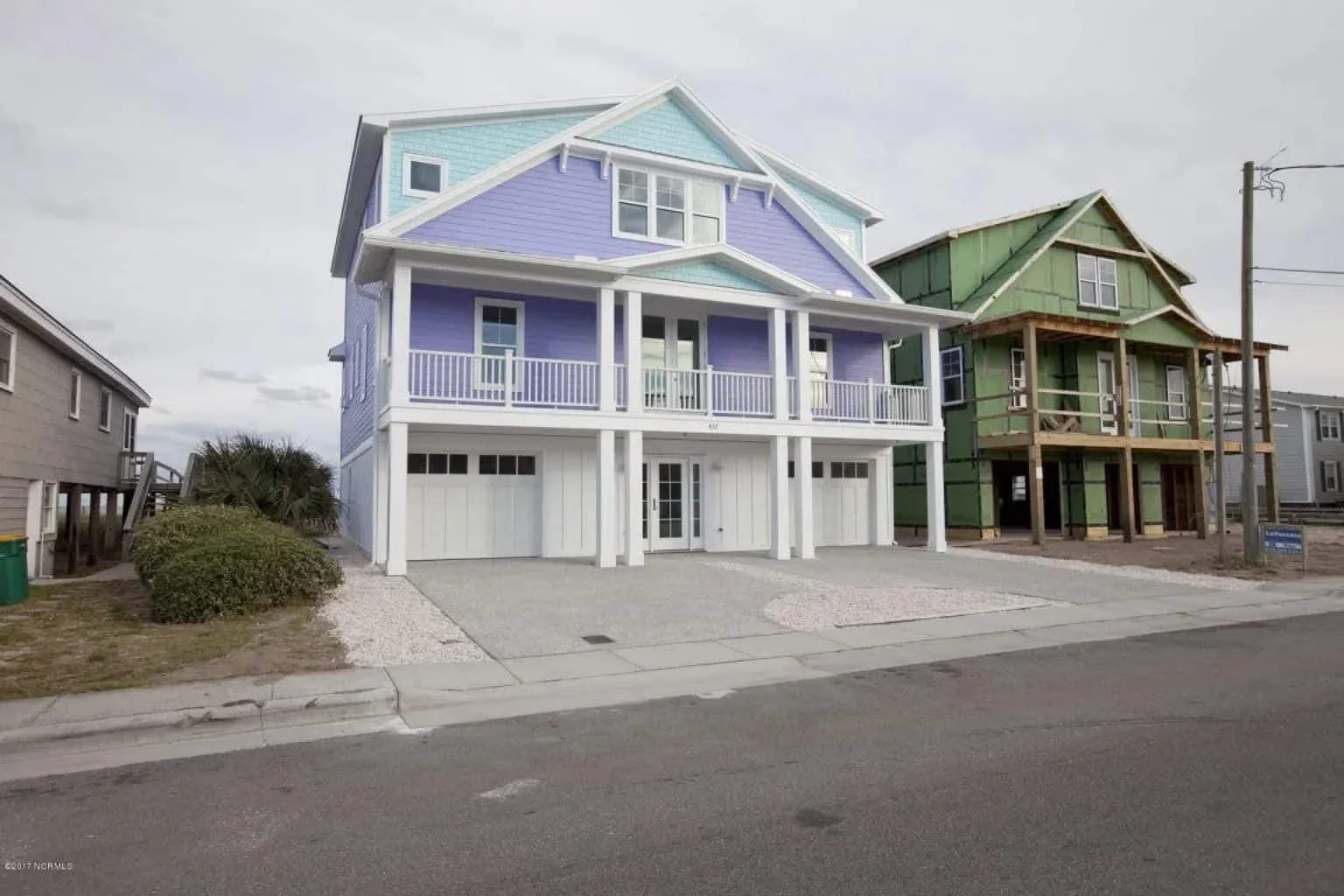 Modern Beach house Floor Plan with CAD Blueprint Designs