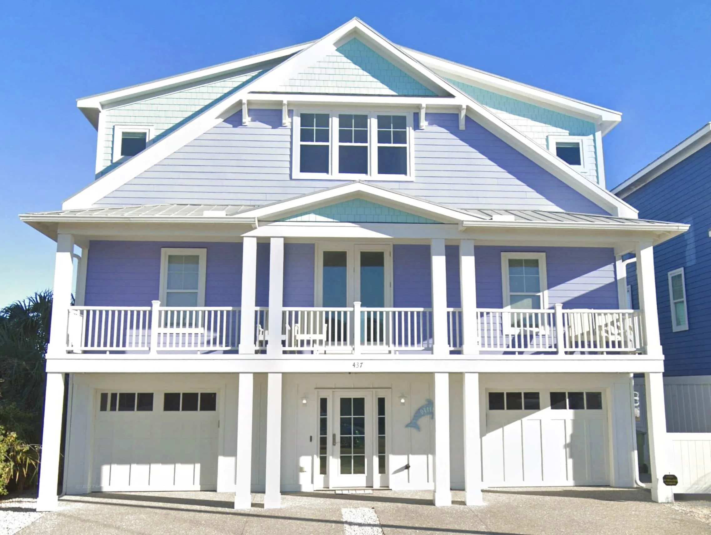 Modern Beach house Floor Plan with CAD Blueprint Designs