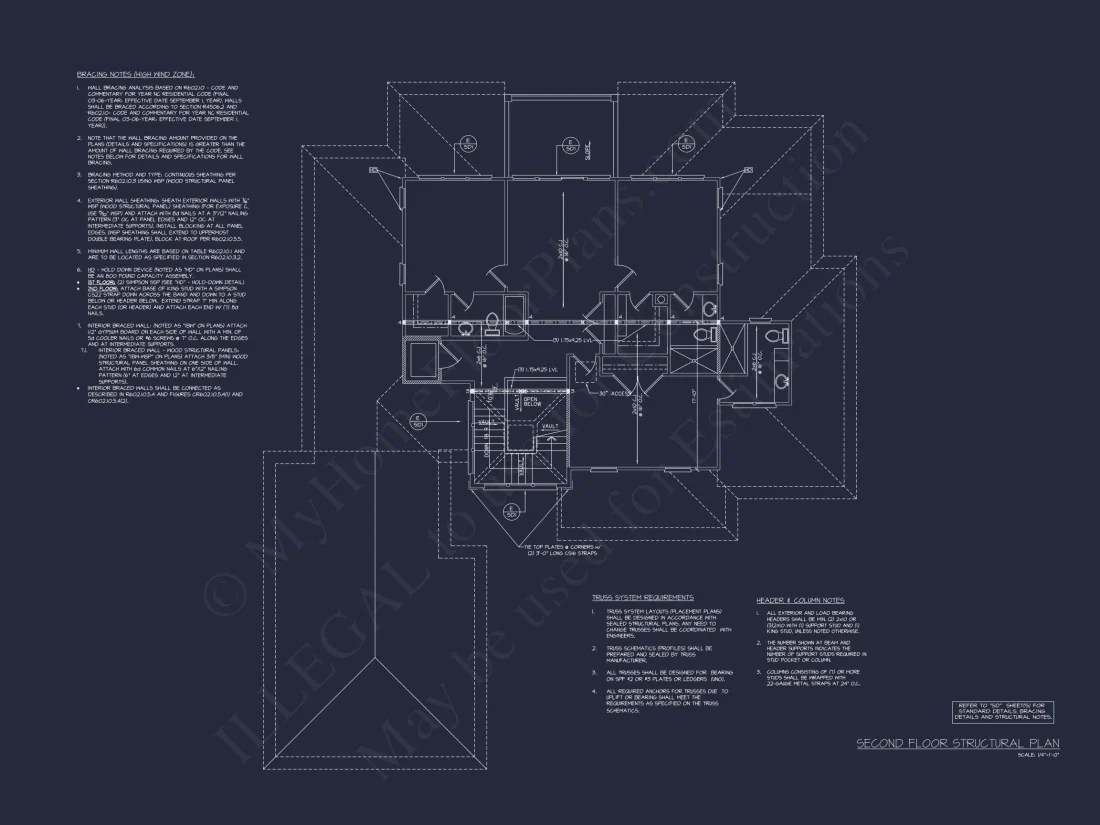 Coastal house Floor Plan - Modern Architecture Blueprint Designs