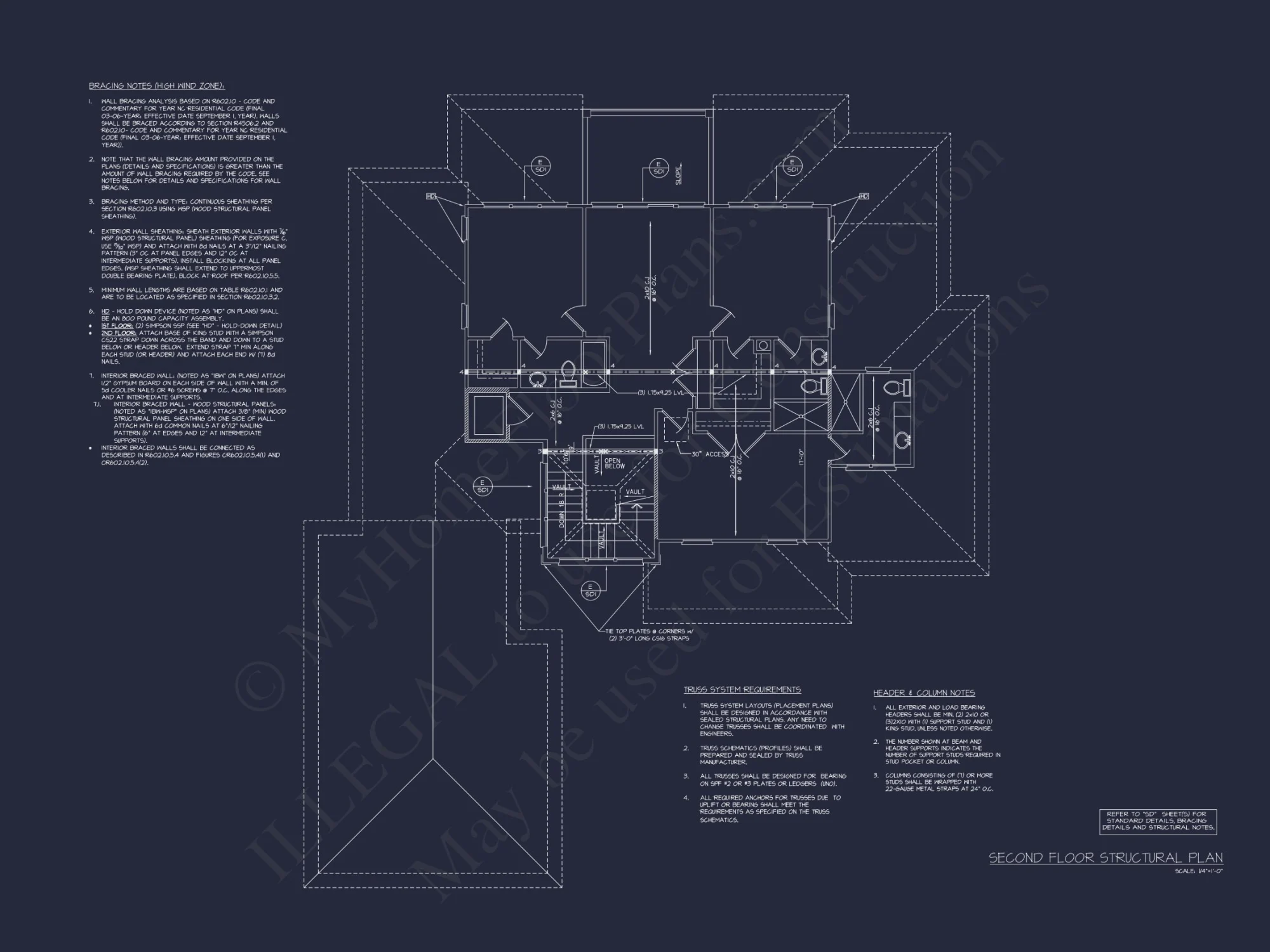 Coastal house Floor Plan - Modern Architecture Blueprint Designs