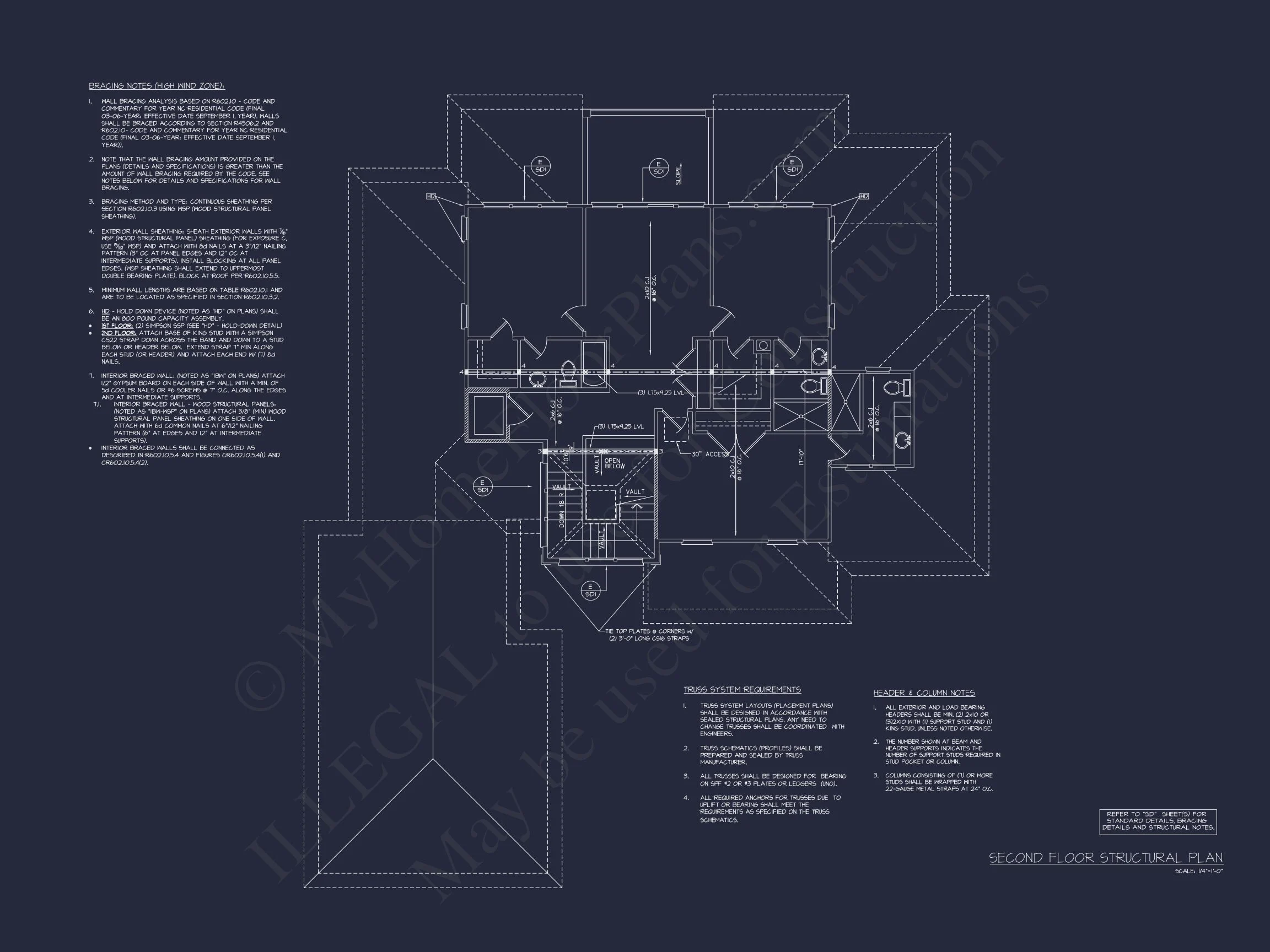 Coastal house Floor Plan - Modern Architecture Blueprint Designs