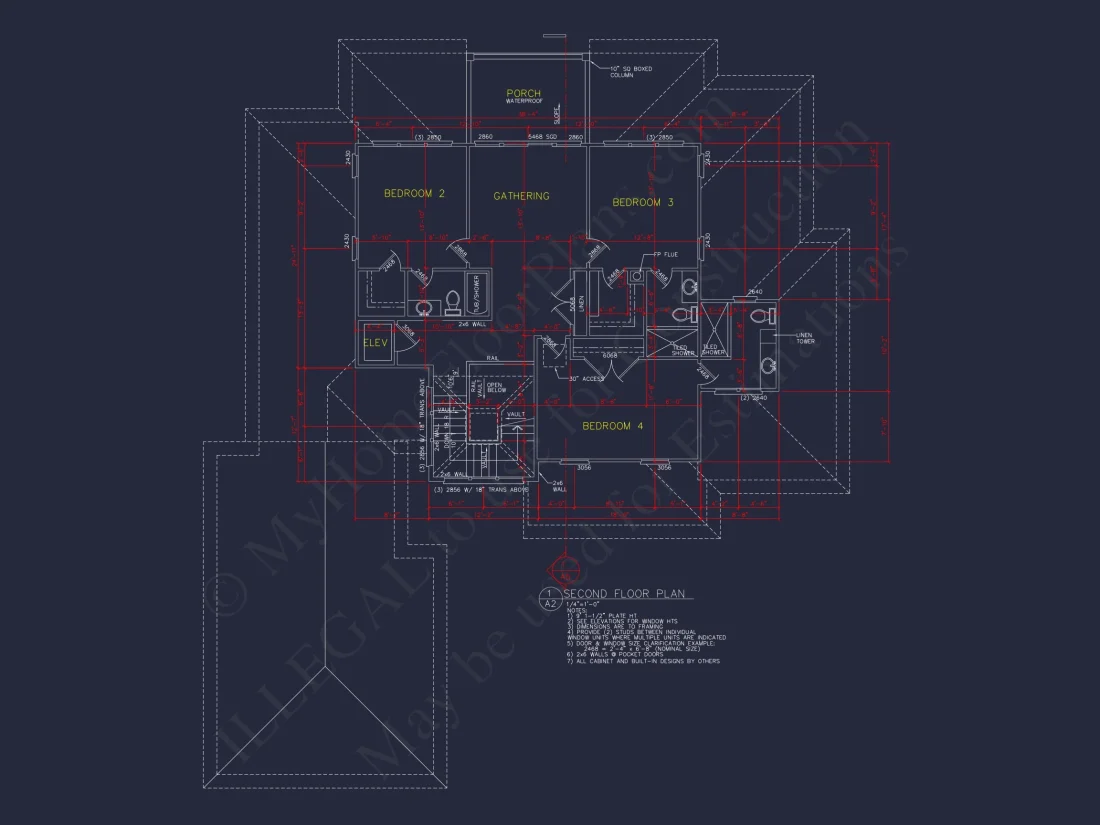 Coastal house Floor Plan - Modern Architecture Blueprint Designs
