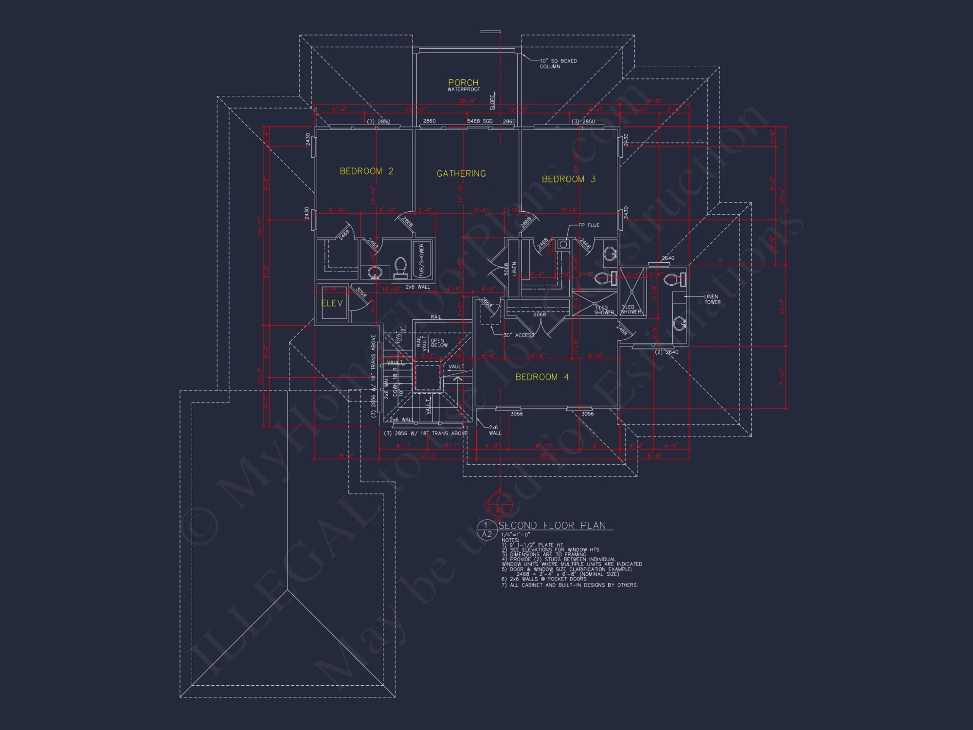 Coastal house Floor Plan - Modern Architecture Blueprint Designs