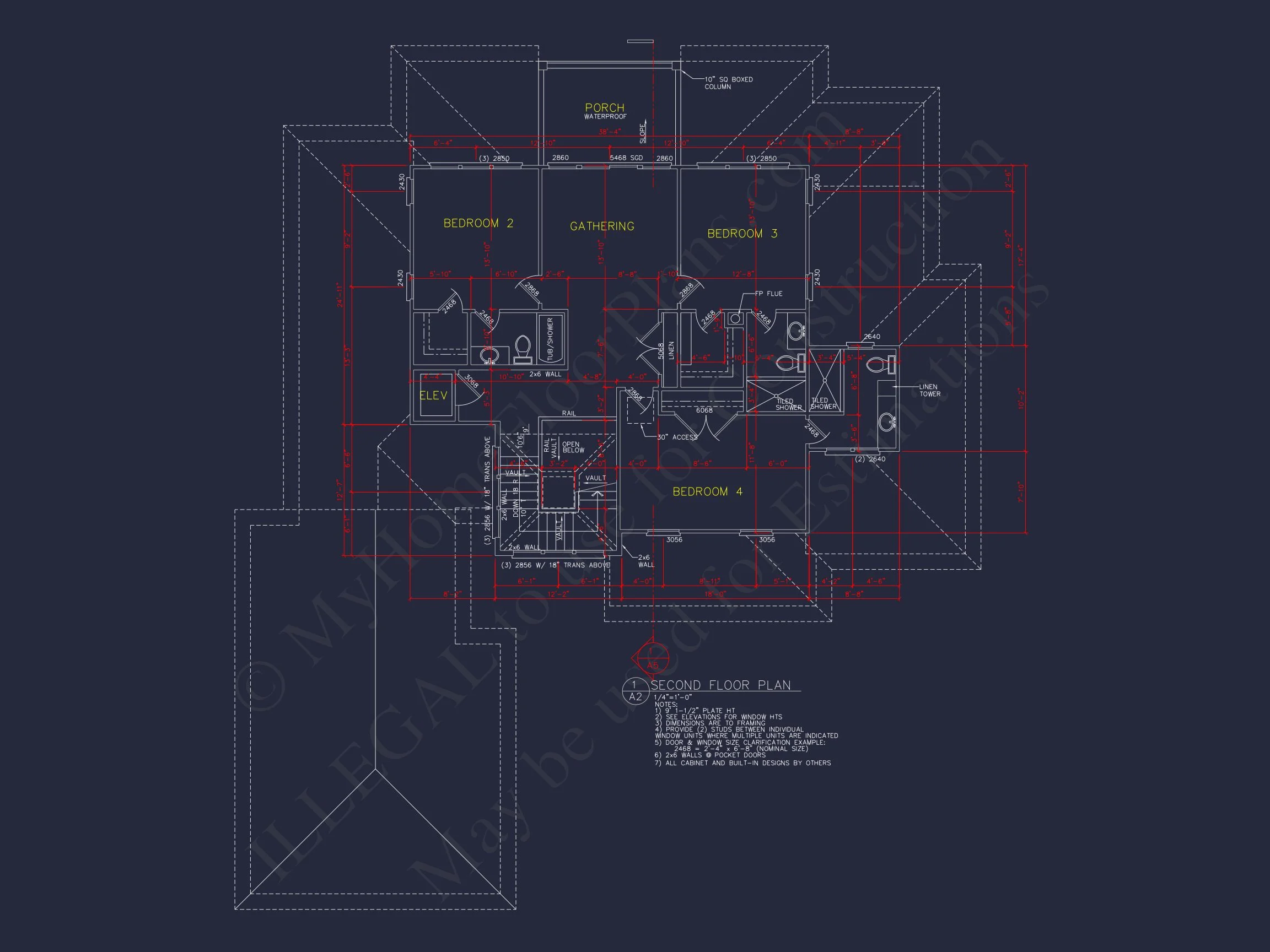 Coastal house Floor Plan - Modern Architecture Blueprint Designs