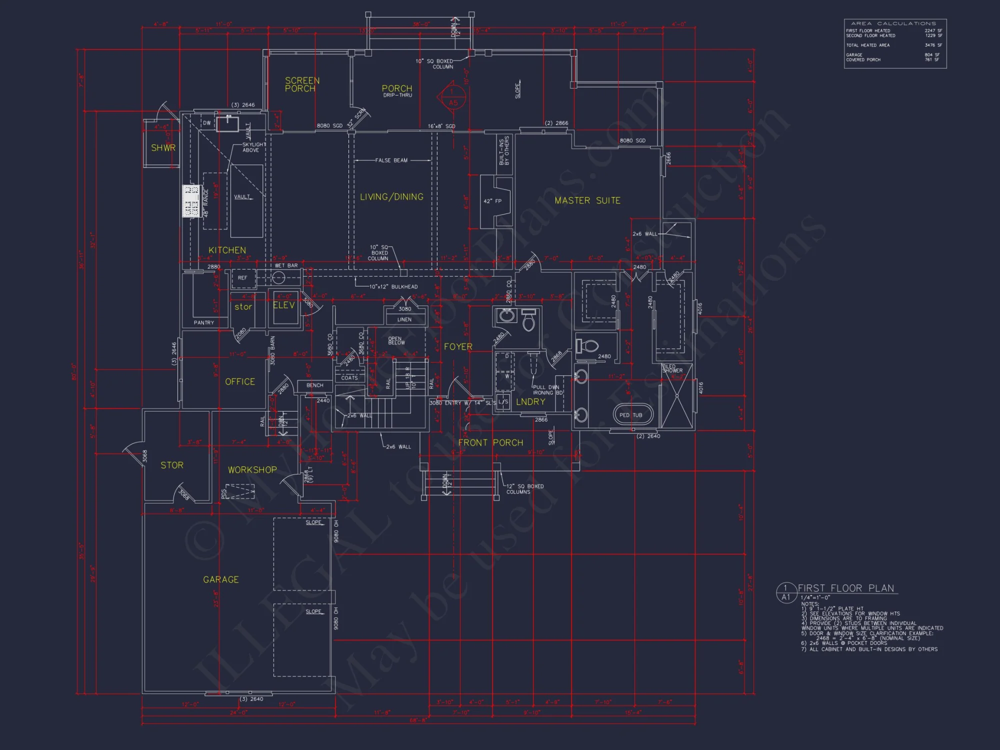 Coastal house Floor Plan - Modern Architecture Blueprint Designs