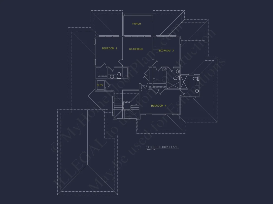 Coastal house Floor Plan - Modern Architecture Blueprint Designs