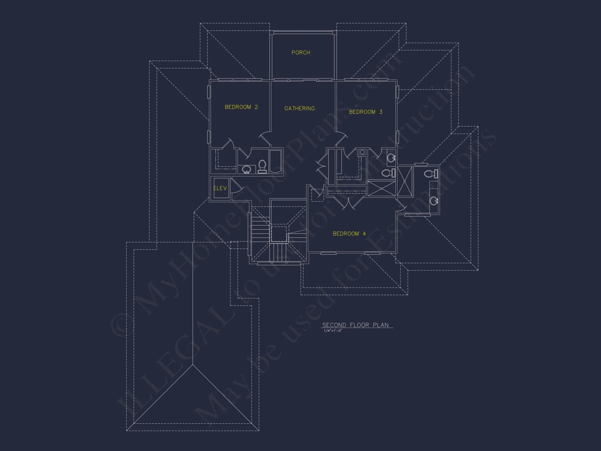 Coastal house Floor Plan - Modern Architecture Blueprint Designs