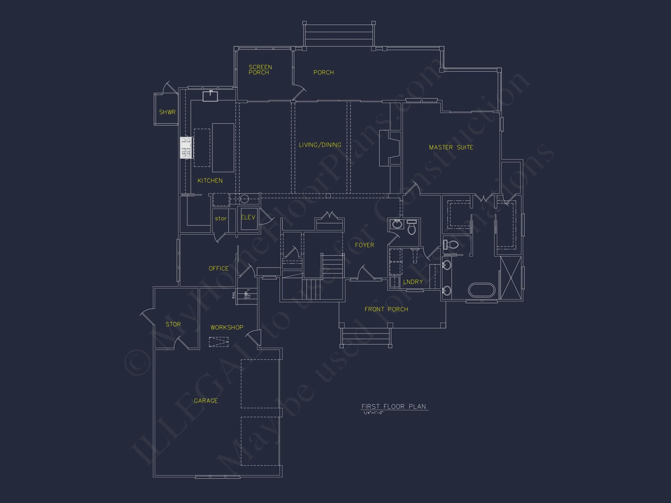 Coastal house Floor Plan - Modern Architecture Blueprint Designs