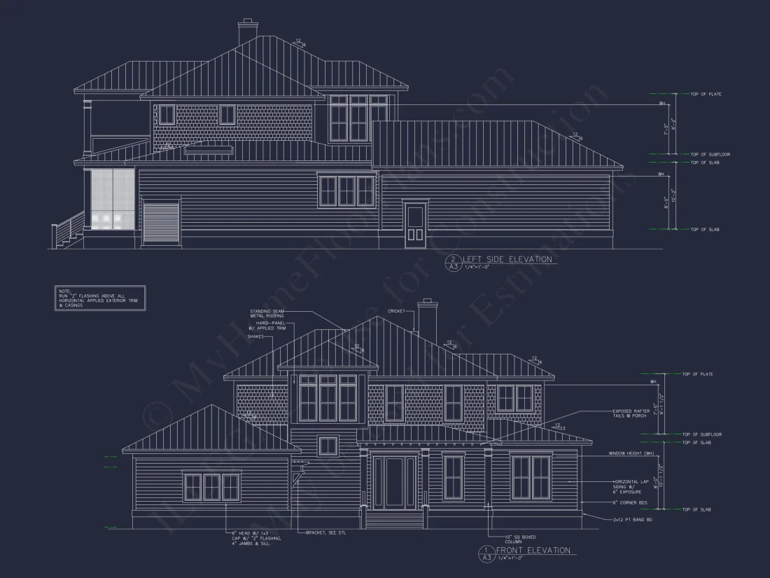 Coastal house Floor Plan - Modern Architecture Blueprint Designs