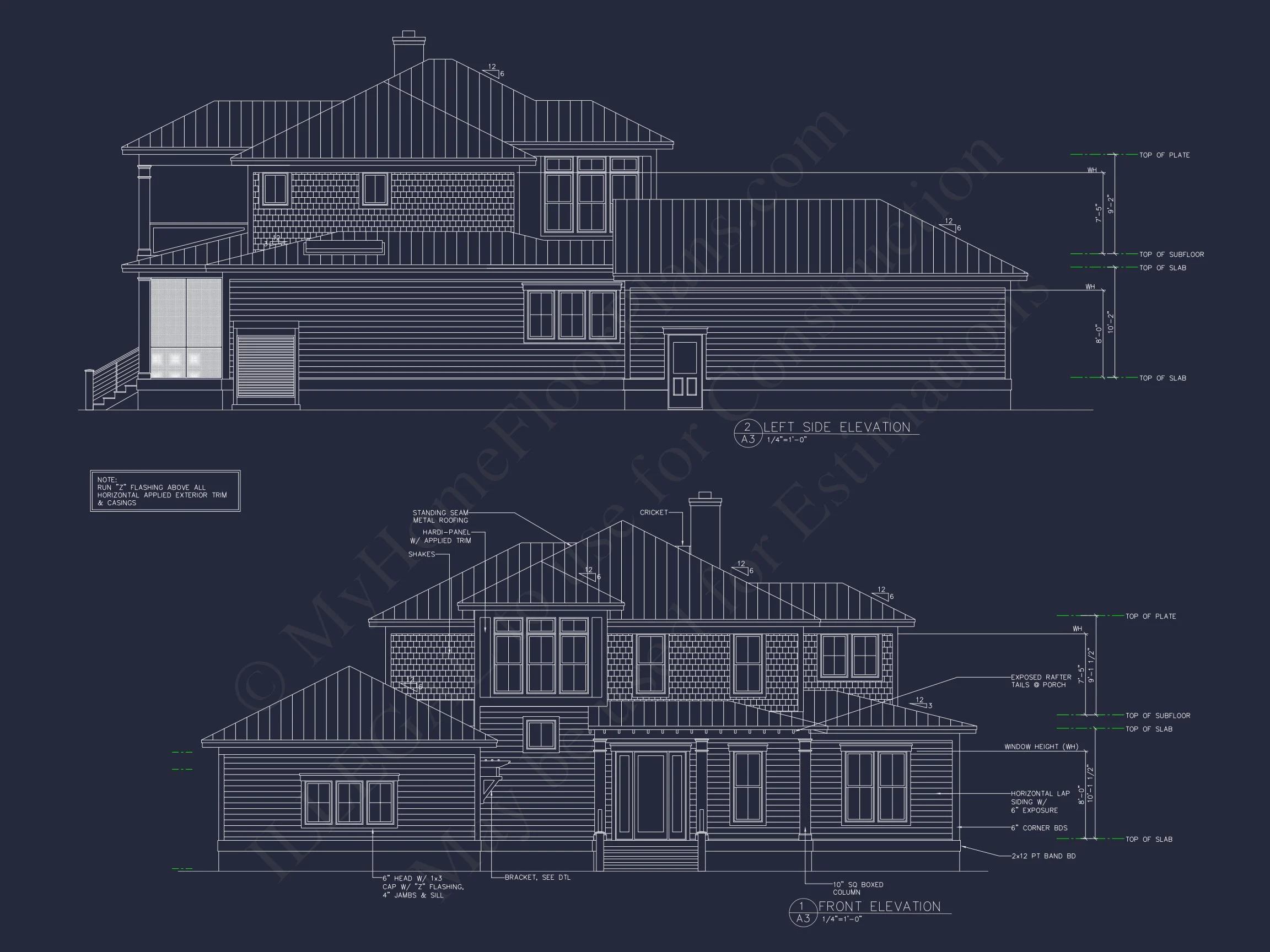 Coastal house Floor Plan - Modern Architecture Blueprint Designs