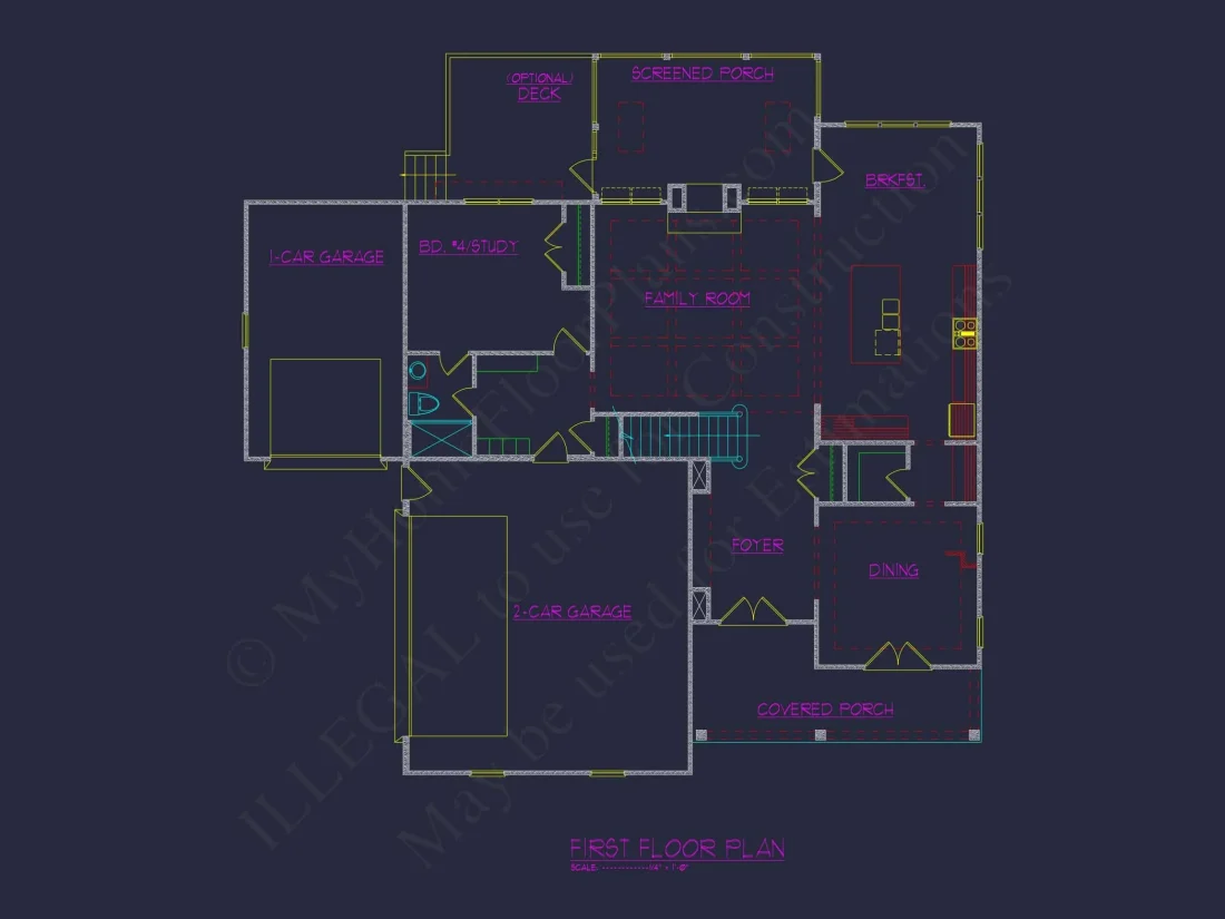 Spacious house Plan with 3D CAD Designs, Blueprint, and Floor Plans