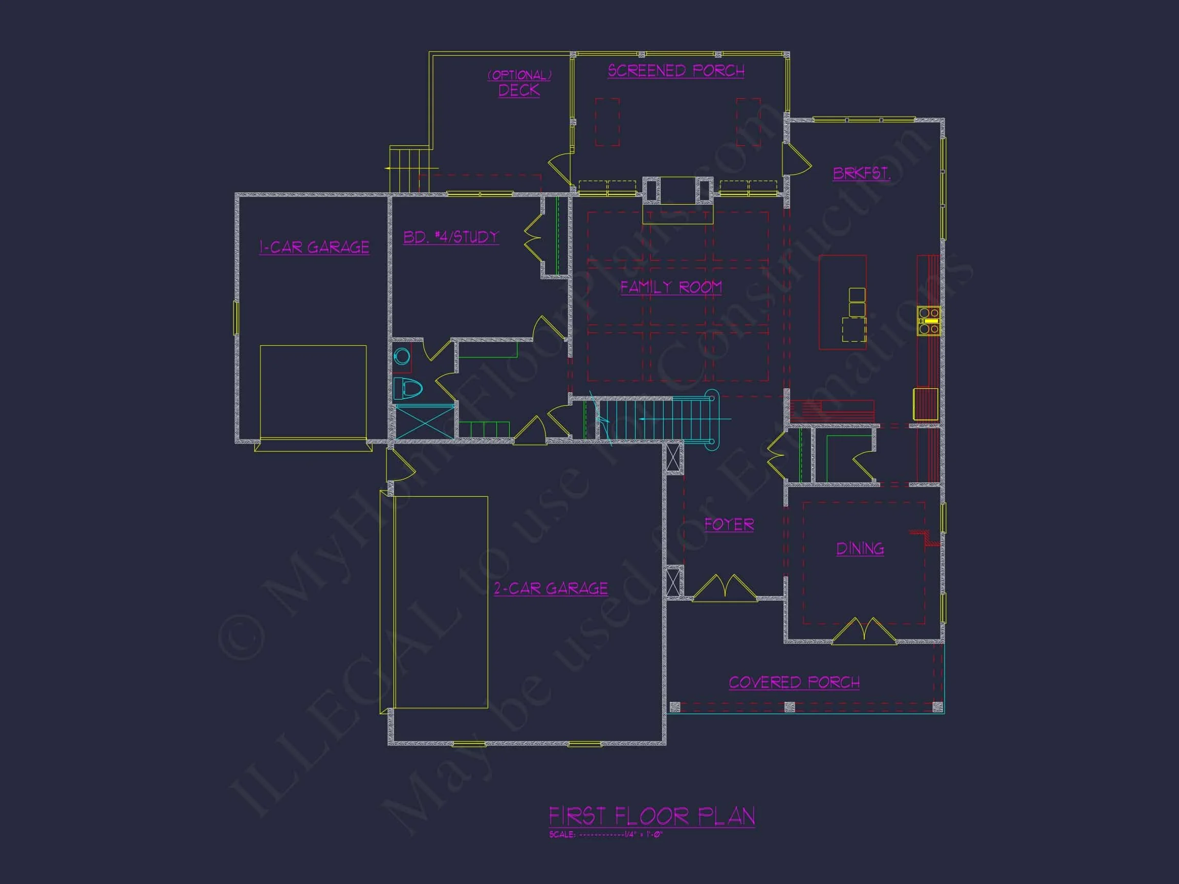 Spacious house Plan with 3D CAD Designs, Blueprint, and Floor Plans
