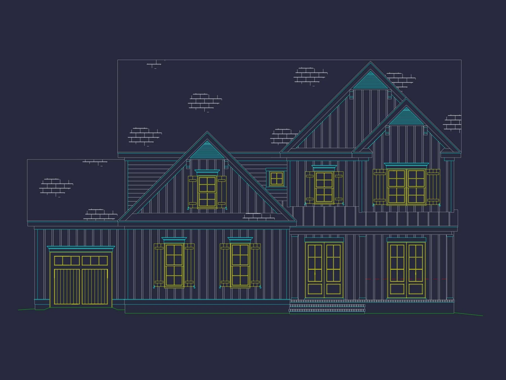Spacious house Plan with 3D CAD Designs, Blueprint, and Floor Plans