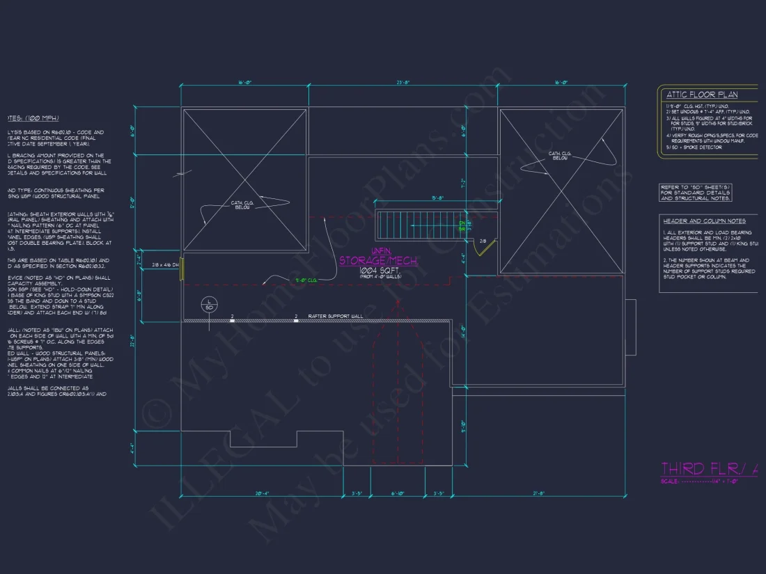 Spacious 3-Story Luxury house Plan with CAD Blueprints & Designs