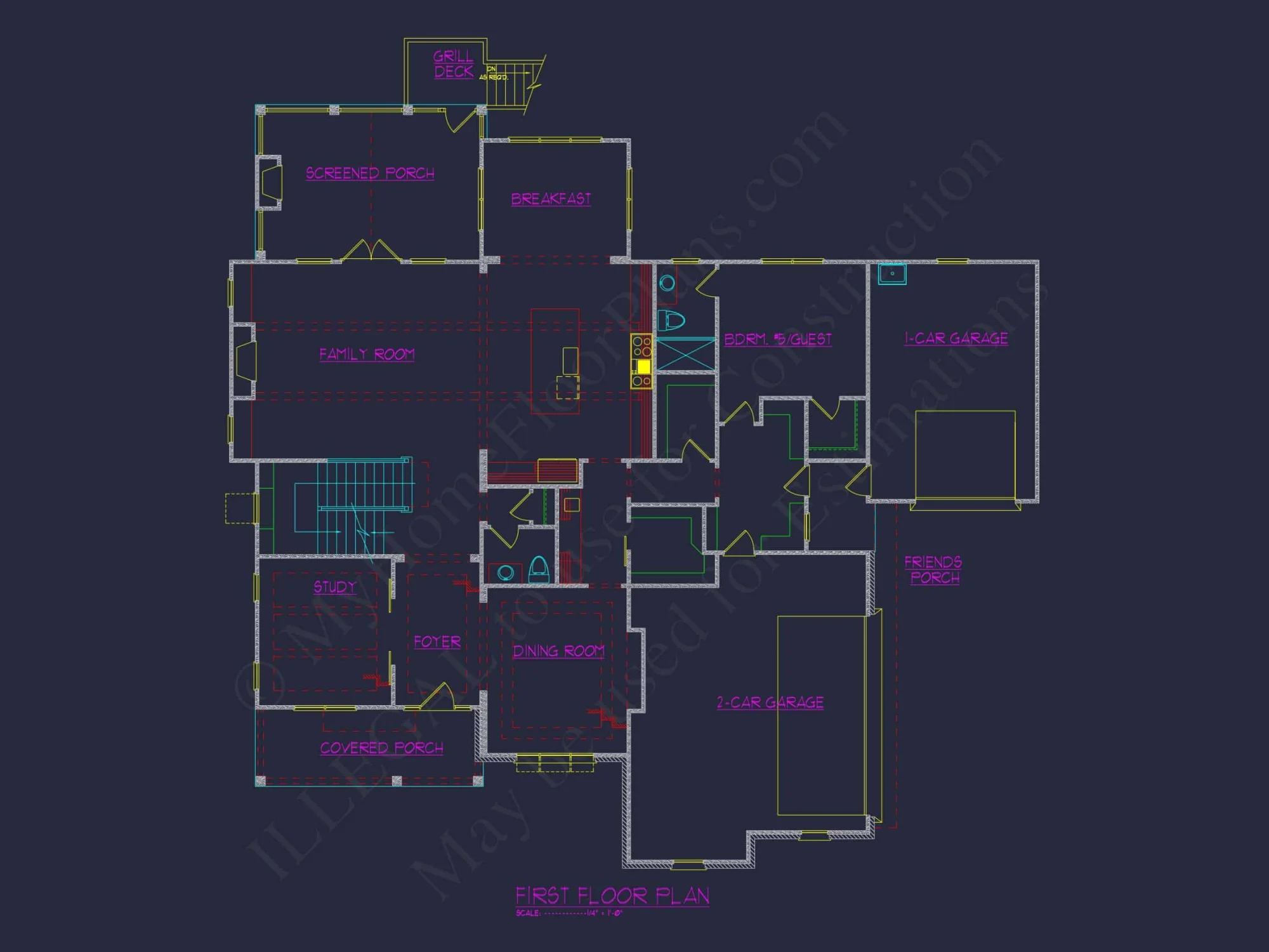 Spacious 3-Story Luxury house Plan with CAD Blueprints & Designs