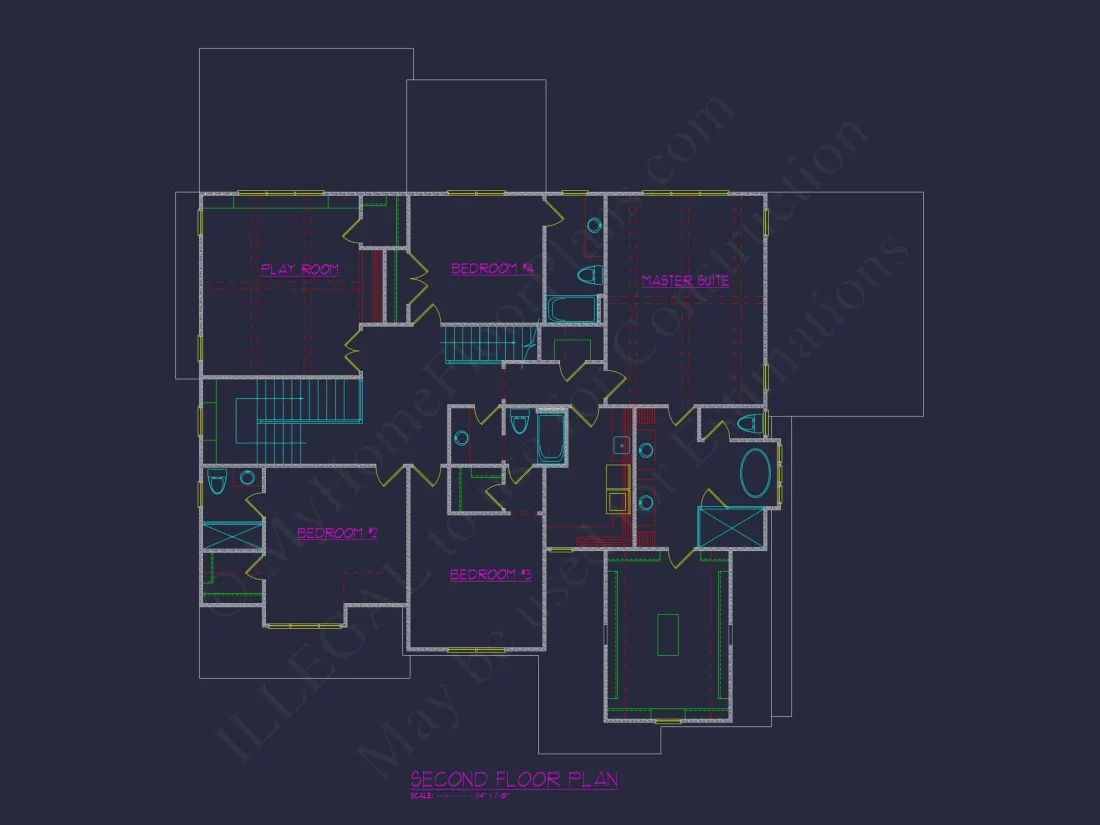 Spacious 3-Story Luxury house Plan with CAD Blueprints & Designs