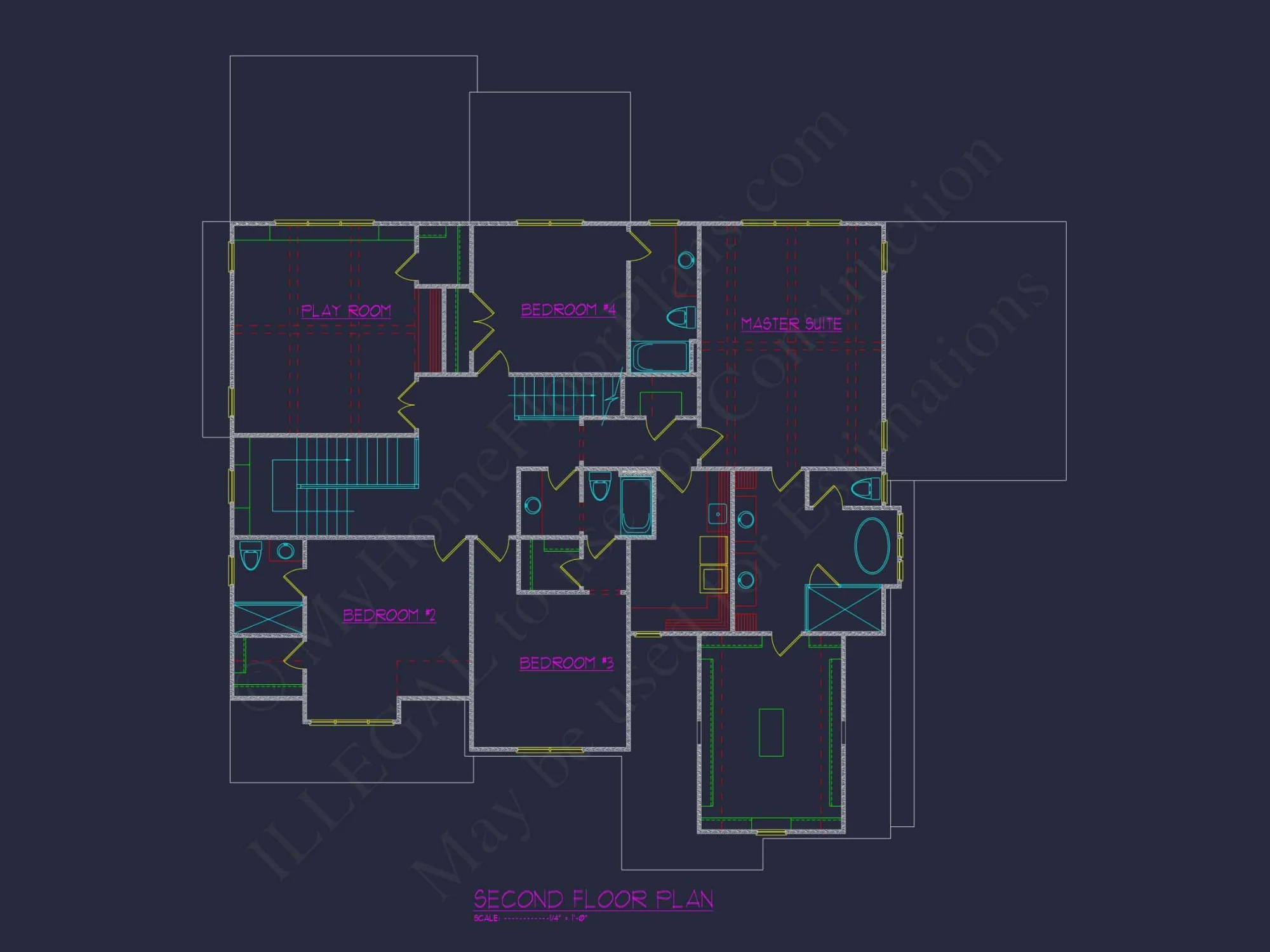 Spacious 3-Story Luxury house Plan with CAD Blueprints & Designs