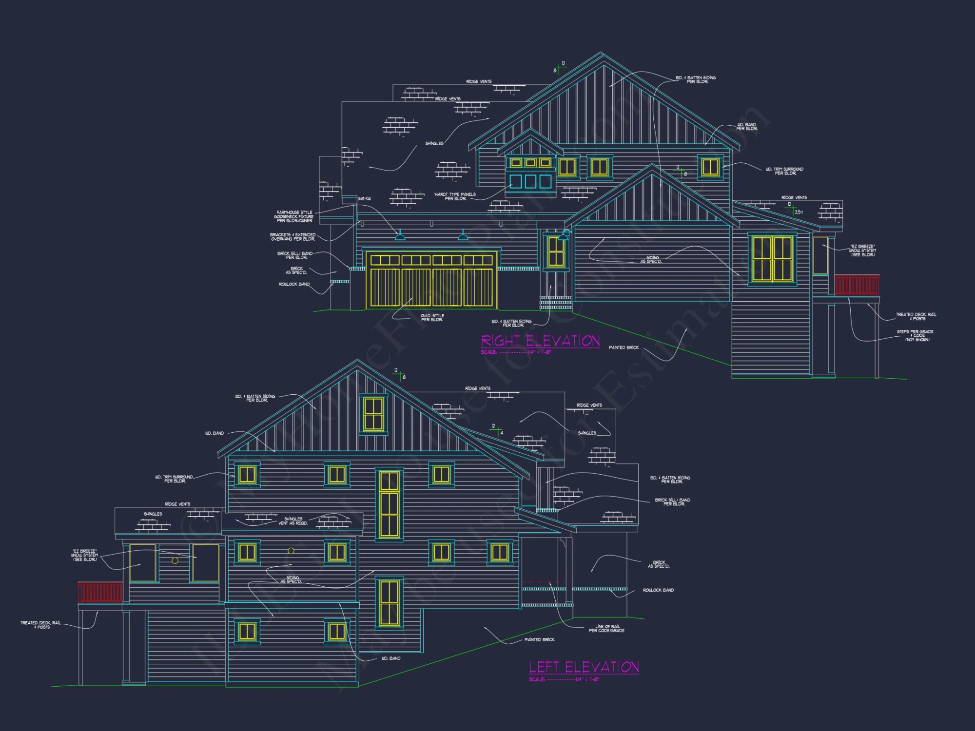 Spacious 3-Story Luxury house Plan with CAD Blueprints & Designs