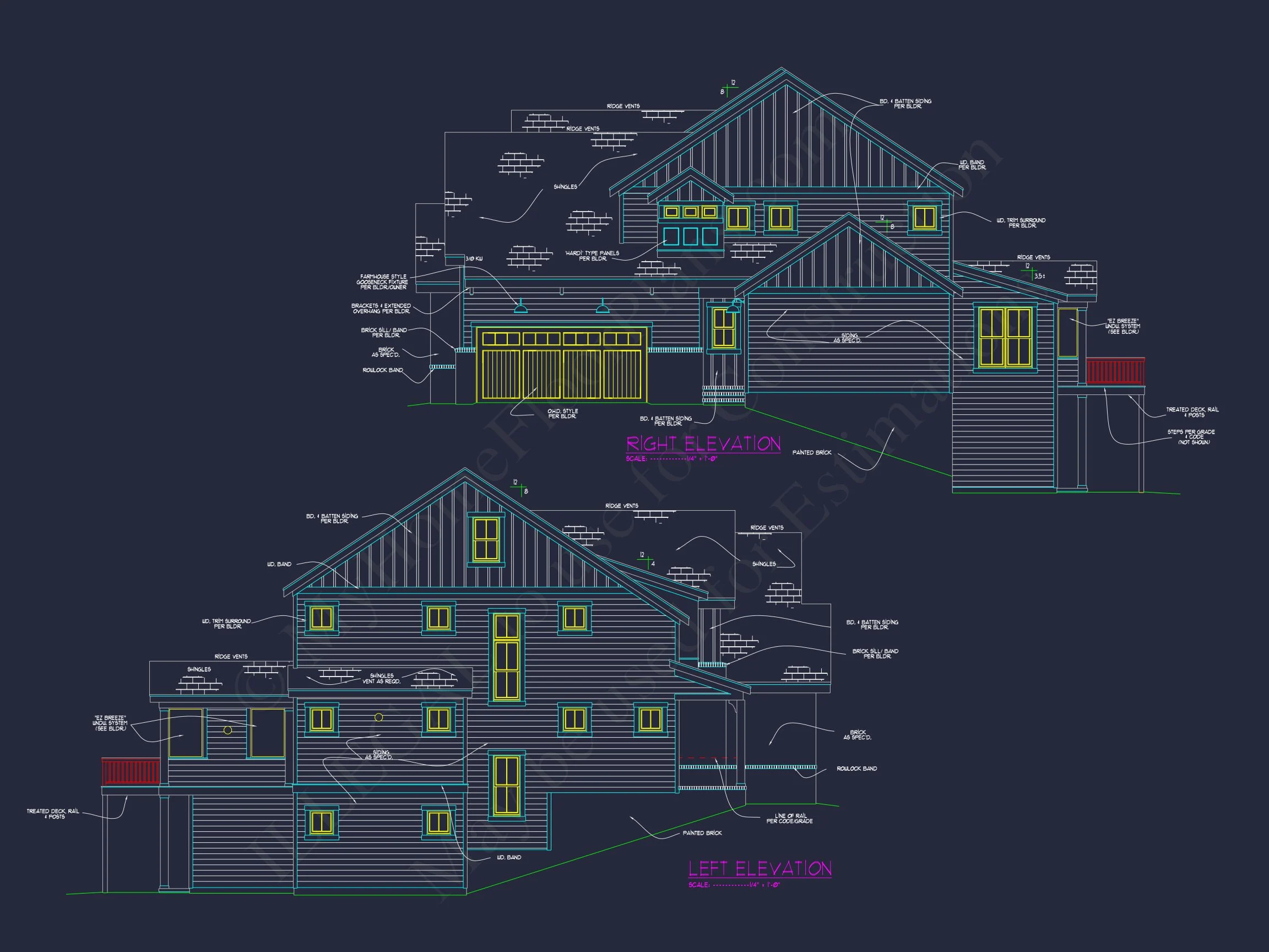 Spacious 3-Story Luxury house Plan with CAD Blueprints & Designs