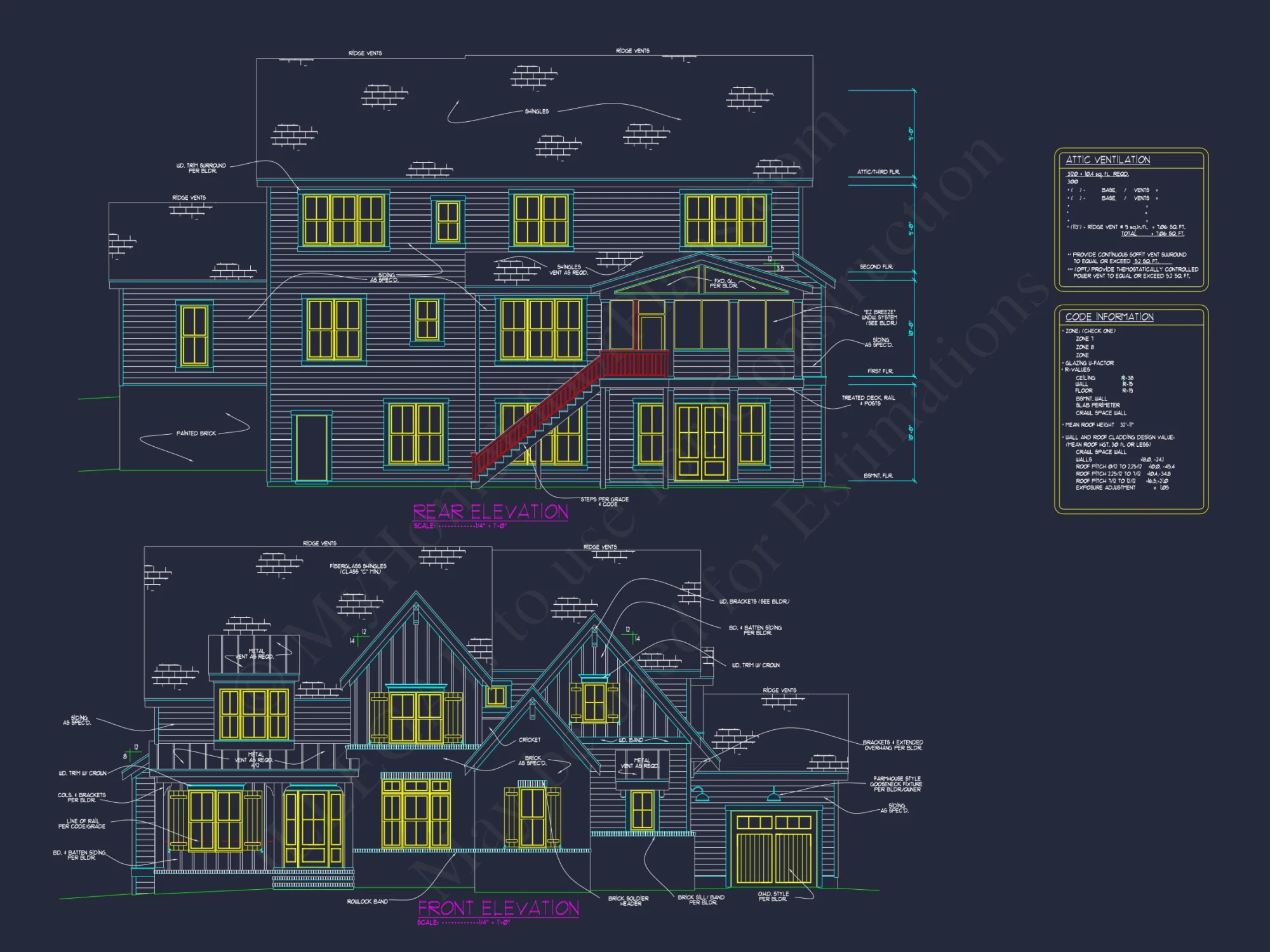 Spacious 3-Story Luxury house Plan with CAD Blueprints & Designs