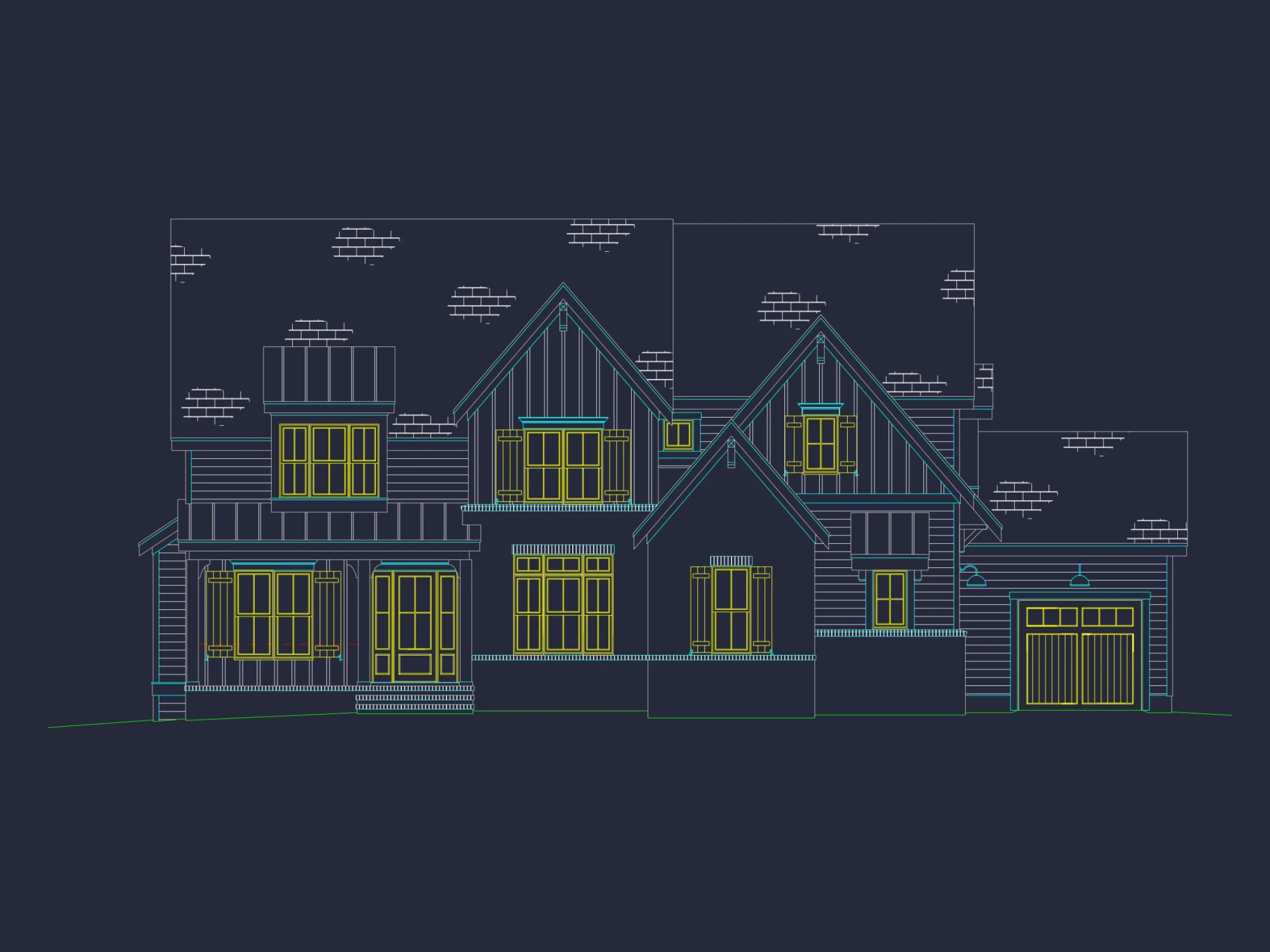 Spacious 3-Story Luxury house Plan with CAD Blueprints & Designs