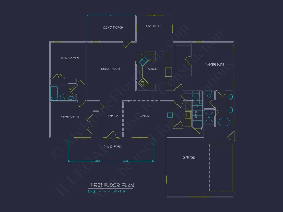 house Blueprint Design with Floor Plan CAD