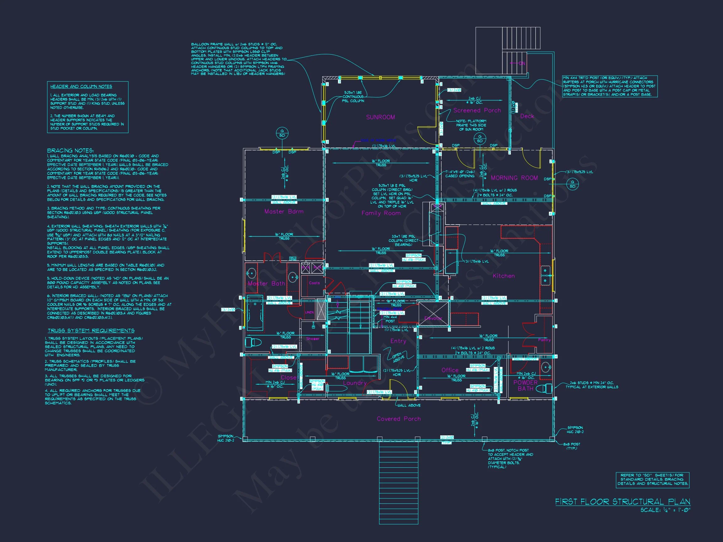 16-1225 HOUSE PLAN - 4-Bed, 5-Bath Coastal House Plan – 4,250 Sq Ft, 3 Stories with Wraparound Porches & Bonus Spaces 69 Craftsman house Plan with Modern Floor Plans and CAD Designs