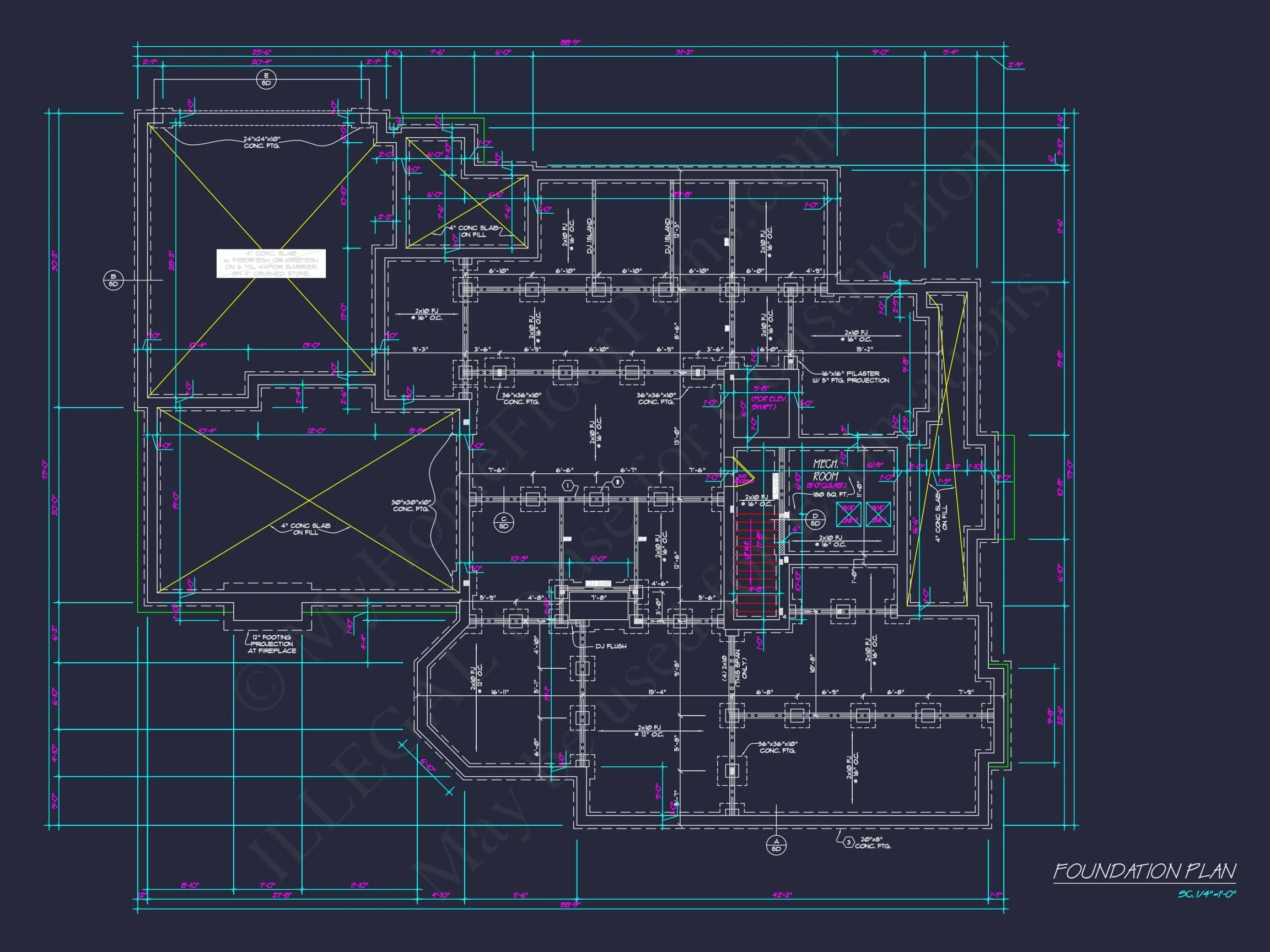 16-1212 HOUSE PLAN - 4-Bed, 5-Bath French Country House Plan – 5,000 Sq Ft, 2 Stories with Bonus Room & Oversized Garage 14 Elegant 2-Story house Plan with CAD Blueprint & Architectural Designs
