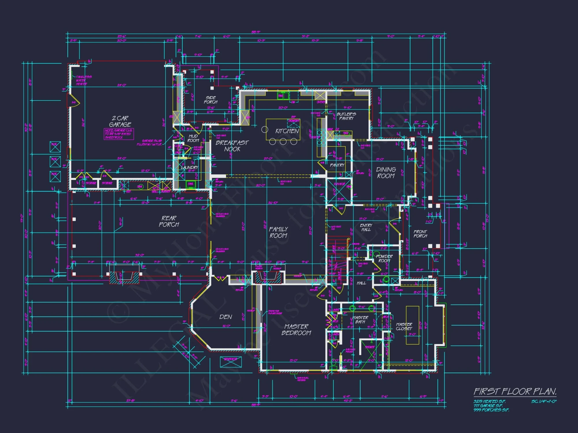 Elegant 2-Story house Plan with CAD Blueprint & Architectural Designs