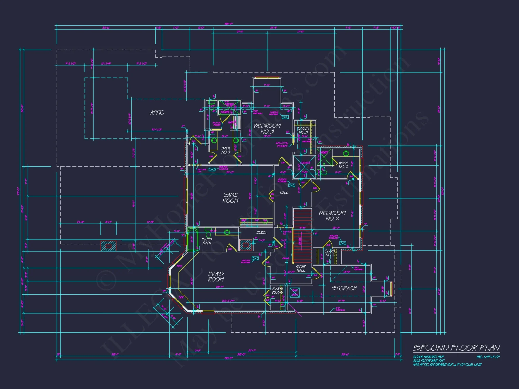 Elegant 2-Story house Plan with CAD Blueprint & Architectural Designs