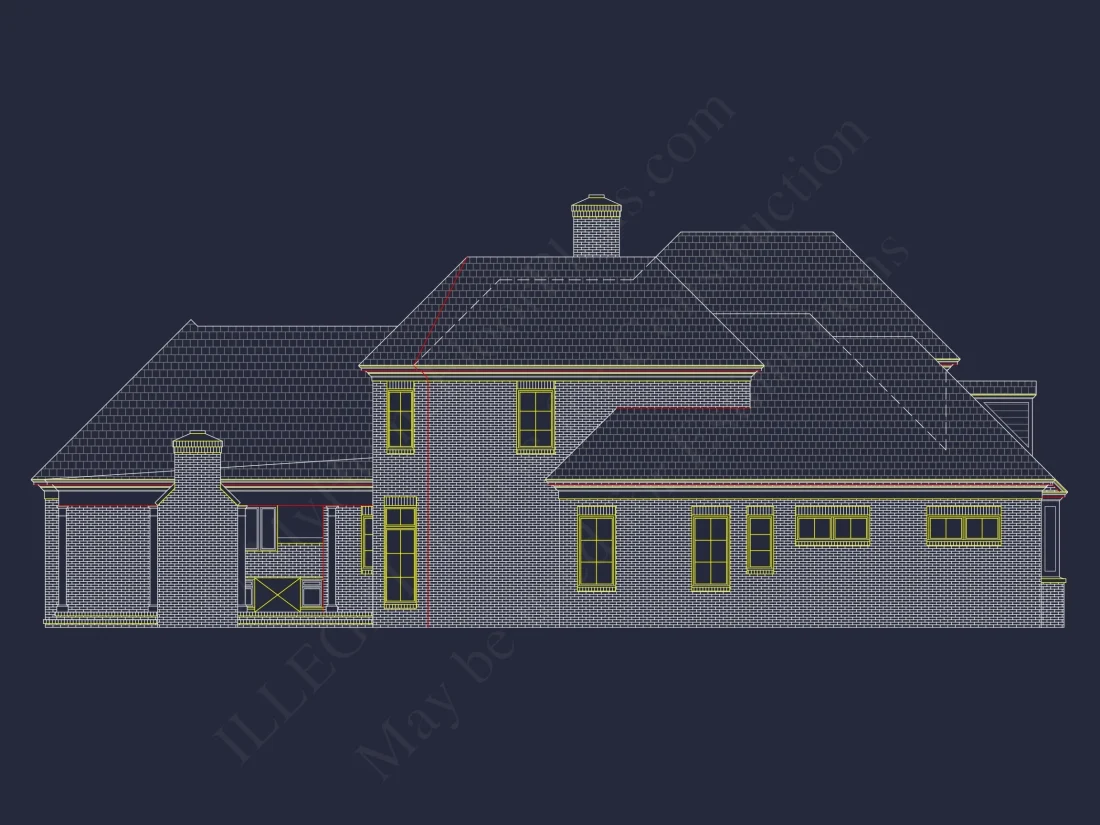 Elegant 2-Story house Plan with CAD Blueprint & Architectural Designs