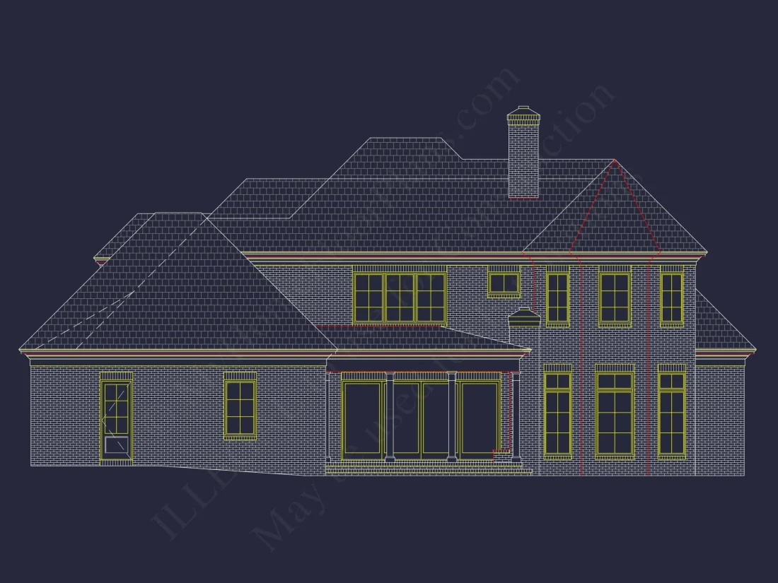 Elegant 2-Story house Plan with CAD Blueprint & Architectural Designs