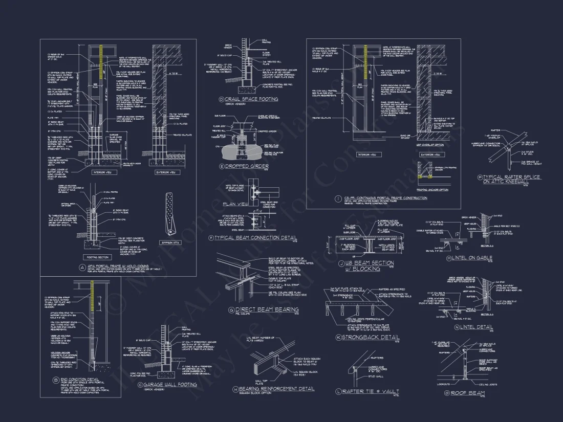 Detailed house Plan with 5 Beds, Floor Designs & CAD Blueprint