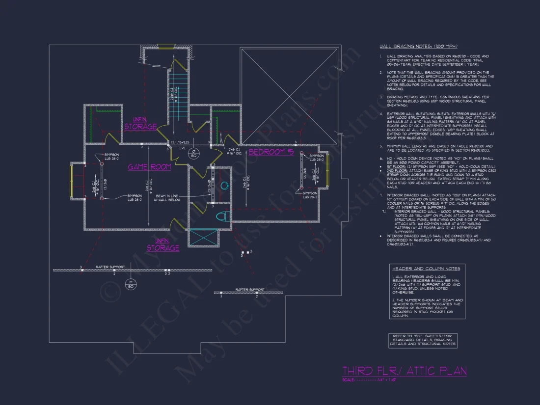 Detailed house Plan with 5 Beds, Floor Designs & CAD Blueprint