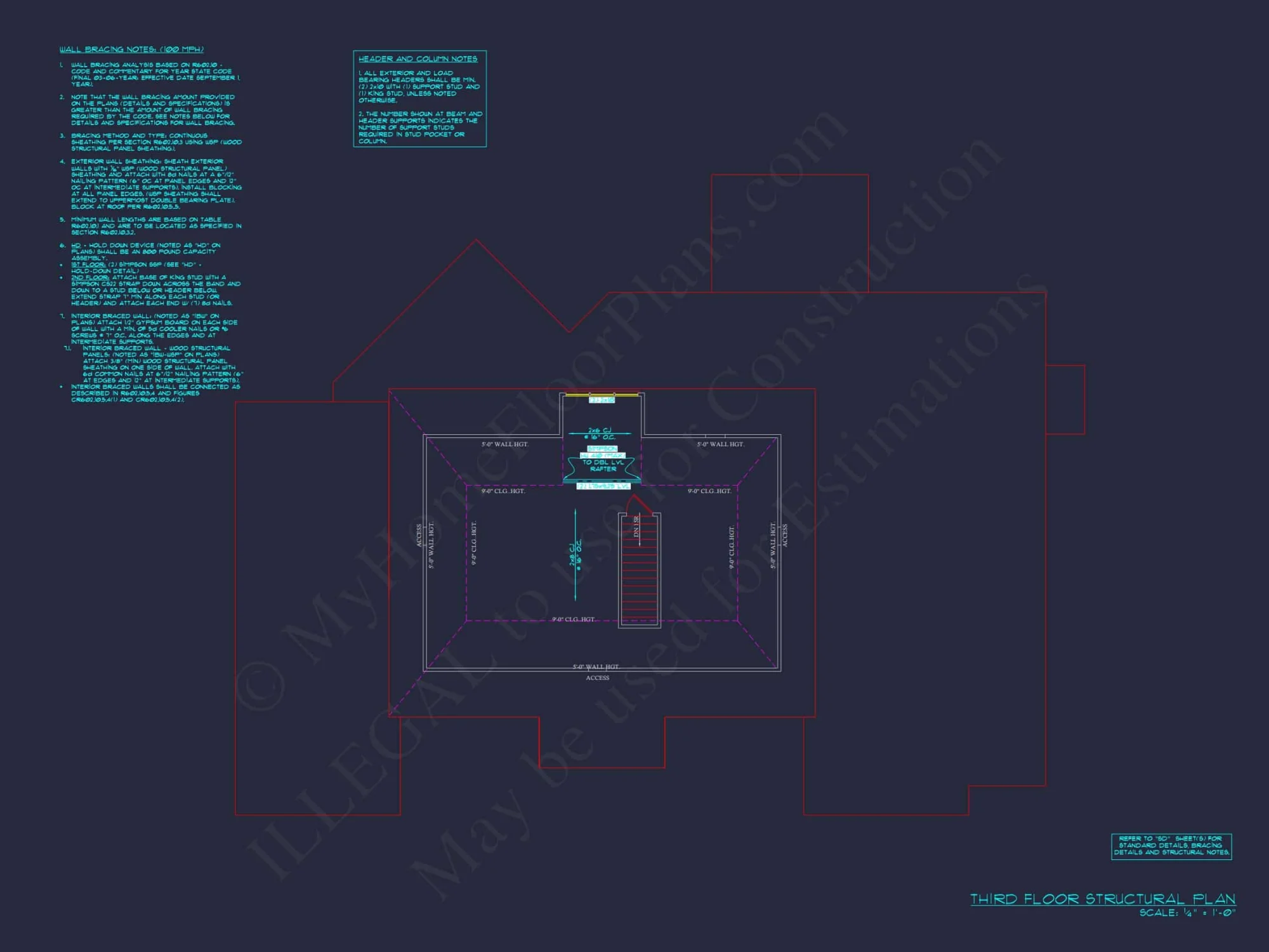Elegant house Plan: 3.5-Story CAD Floor Blueprint Designs