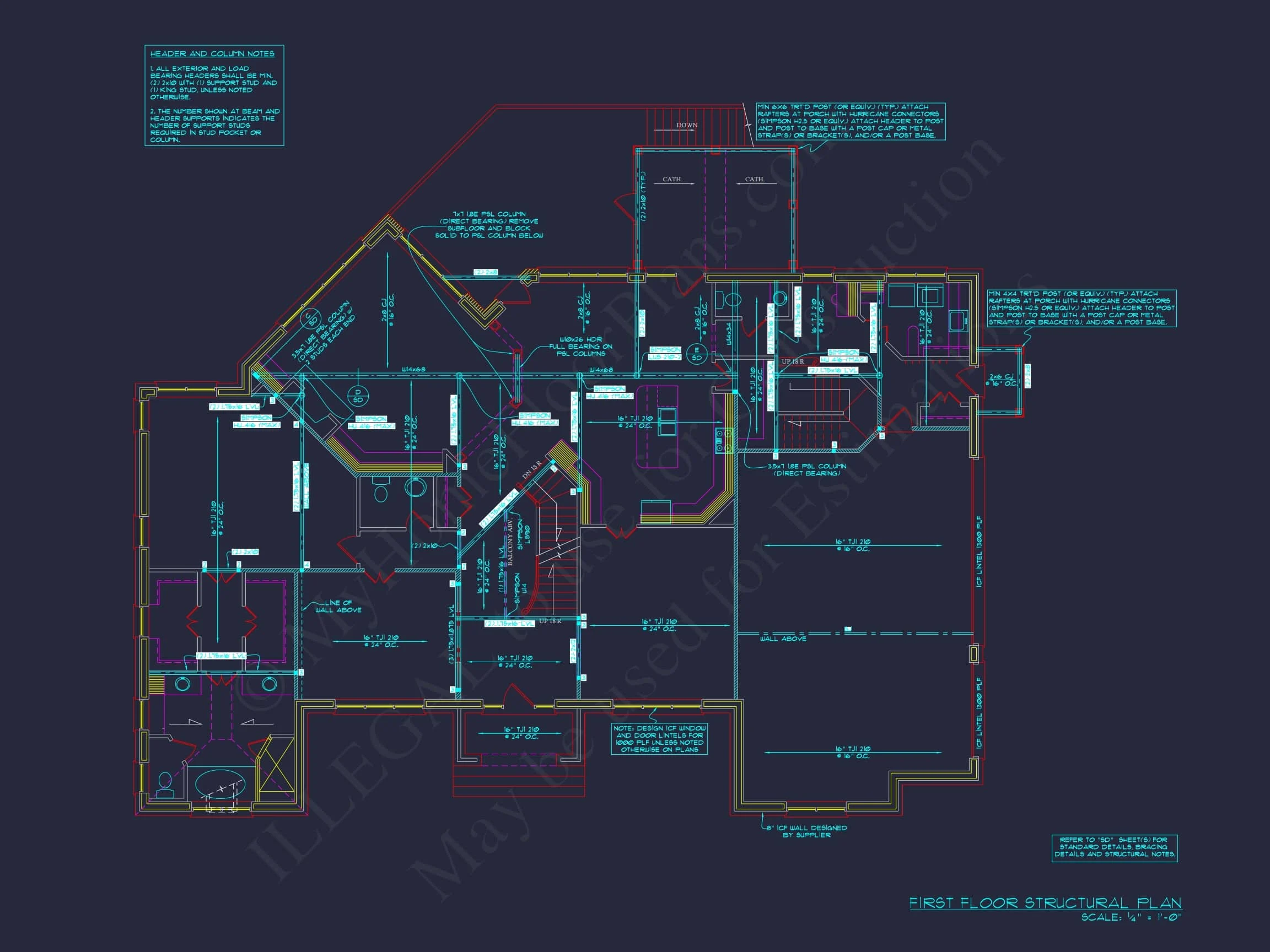 16-1194 HOUSE PLAN - Elegant House Plan: 3.5-Story CAD Floor Blueprint Designs 13 Elegant house Plan: 3.5-Story CAD Floor Blueprint Designs