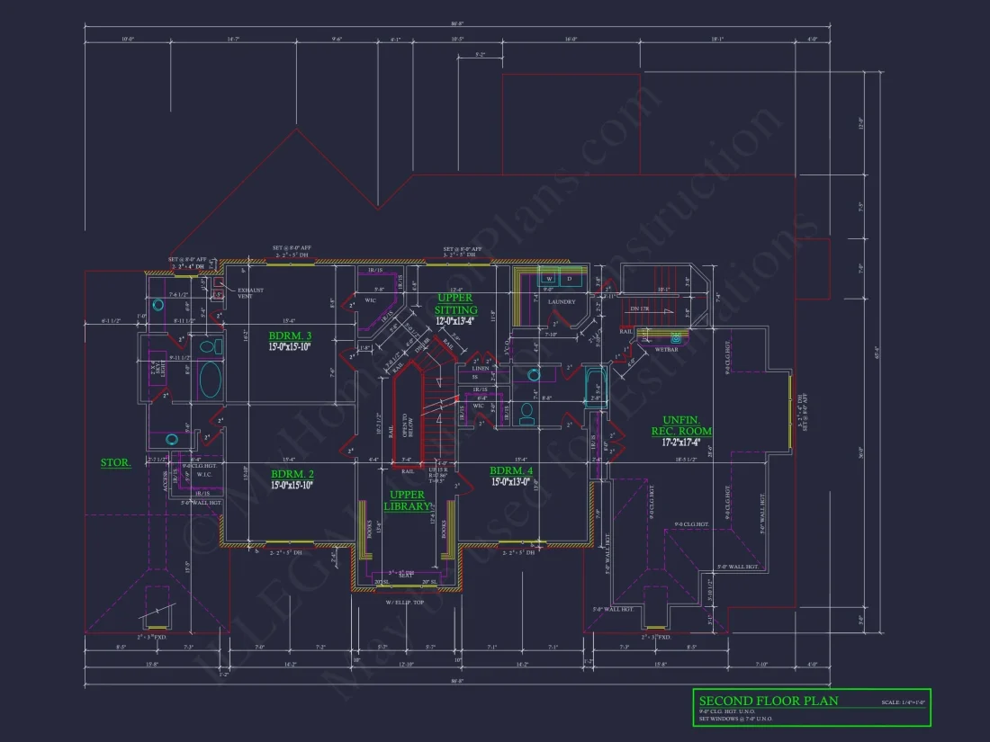 Elegant house Plan: 3.5-Story CAD Floor Blueprint Designs