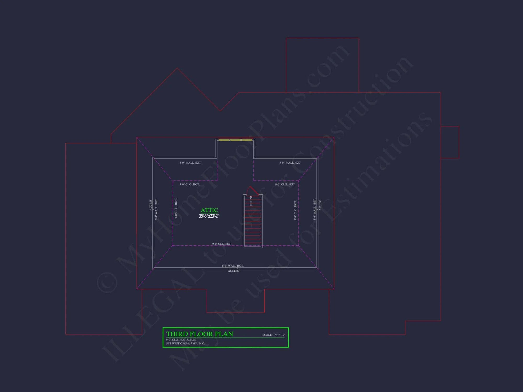 Elegant house Plan: 3.5-Story CAD Floor Blueprint Designs