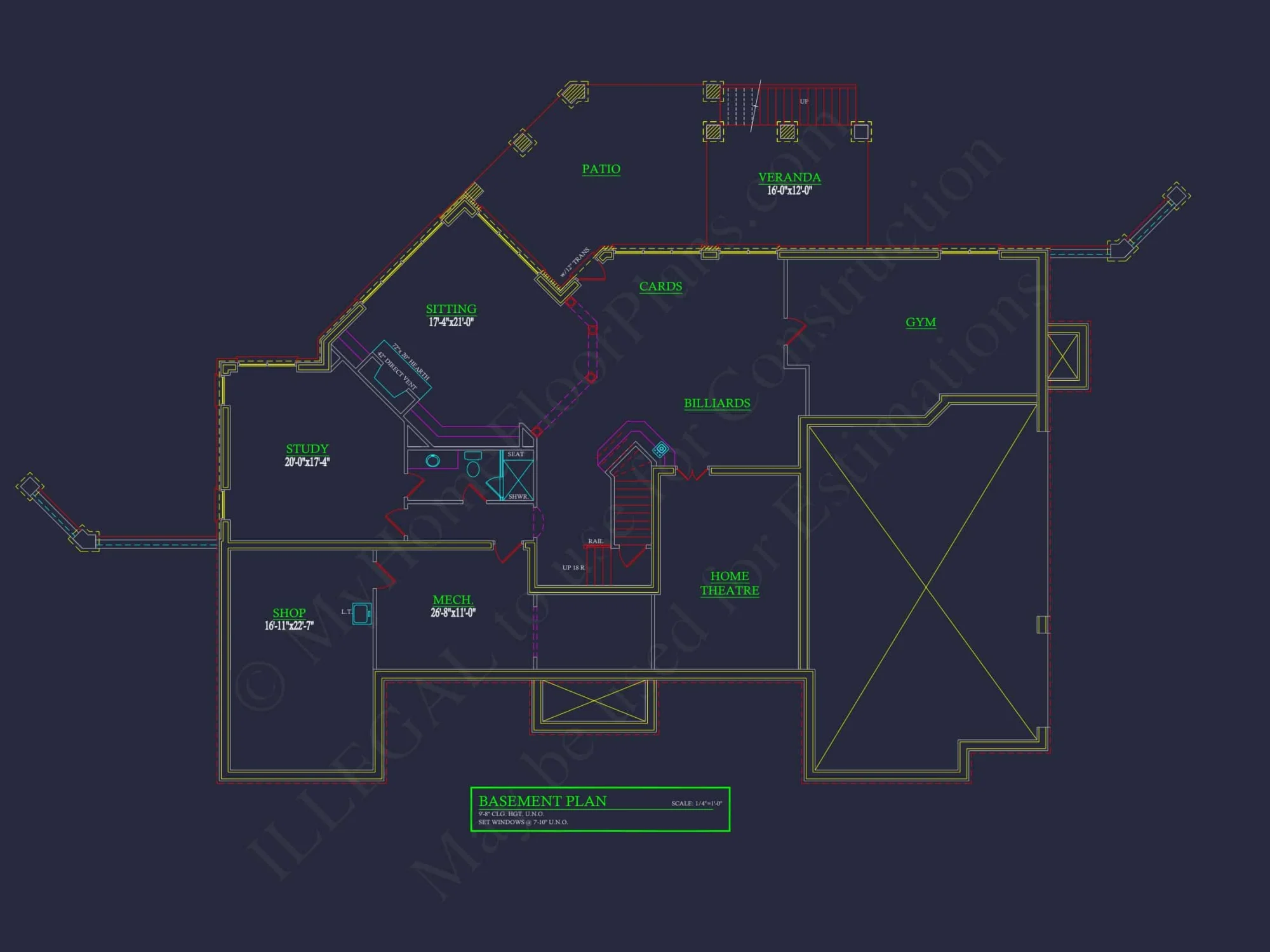 Elegant house Plan: 3.5-Story CAD Floor Blueprint Designs